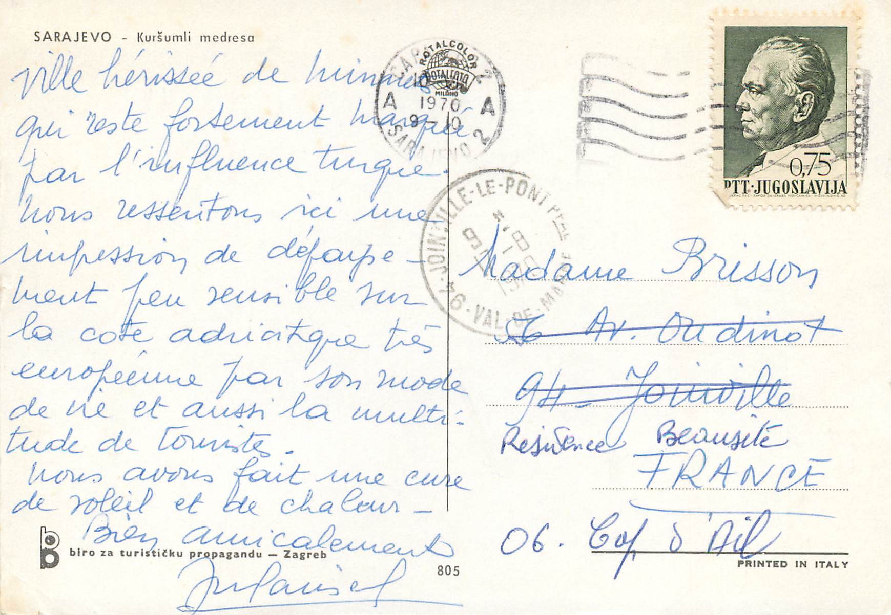 CPM Sarajevo Kursumli medresa  — Rückseite