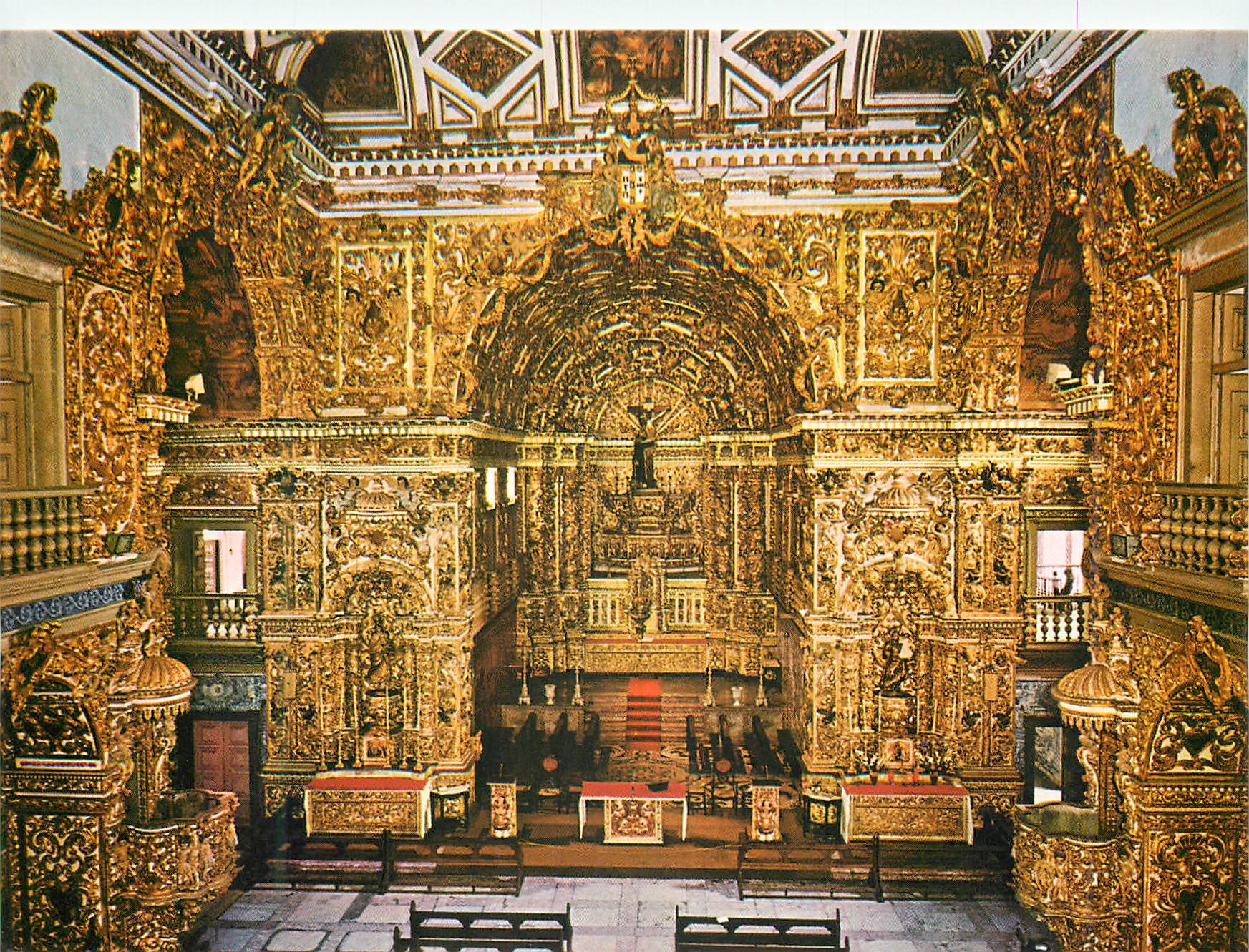 Intérieur de l'église Saint-François — Salvador, Bahia, Brésil — éditeur Ambrosiana