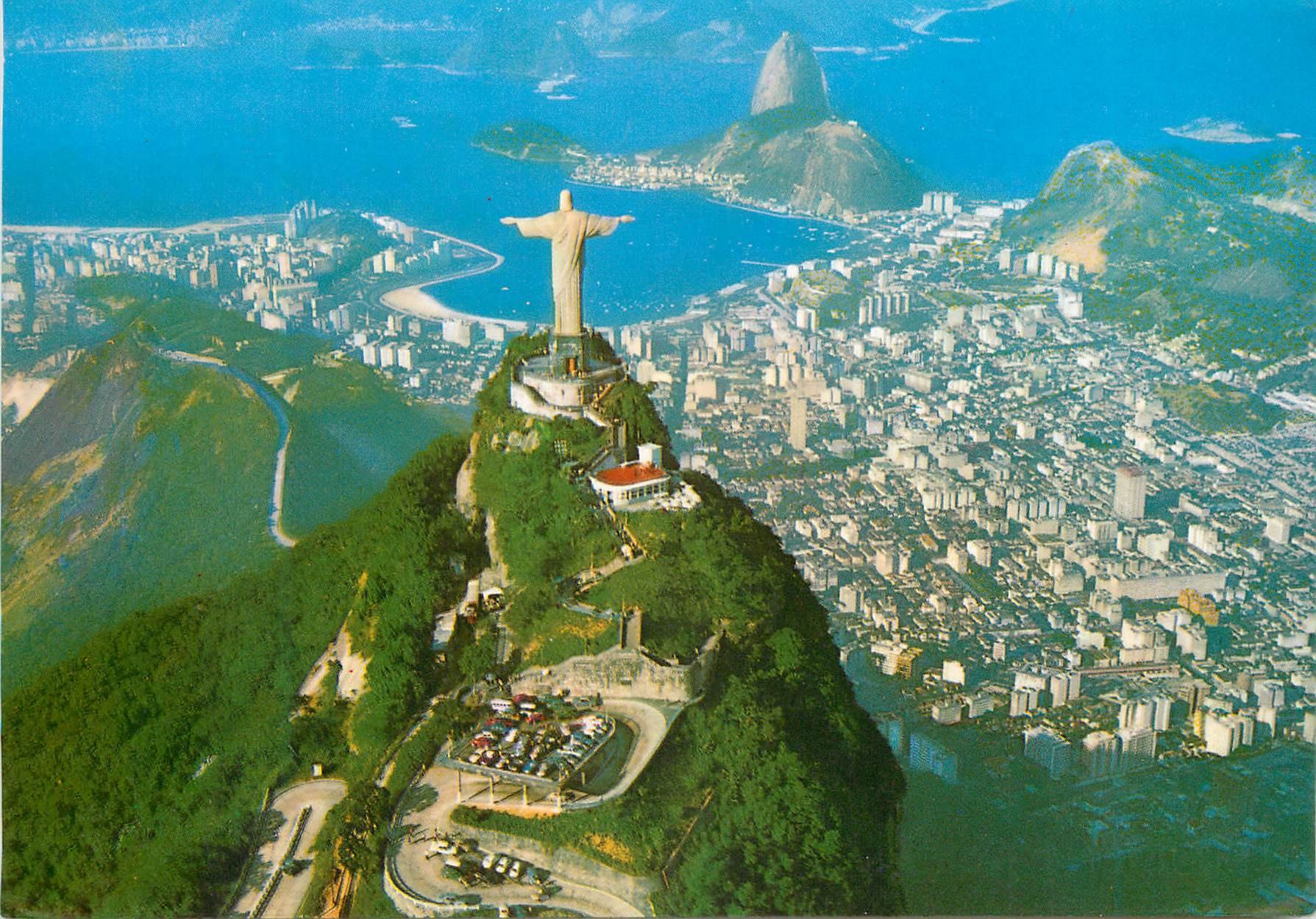 Rio de Janeiro — Vue aérienne du Christ Rédempteur — Éditeur Brastur