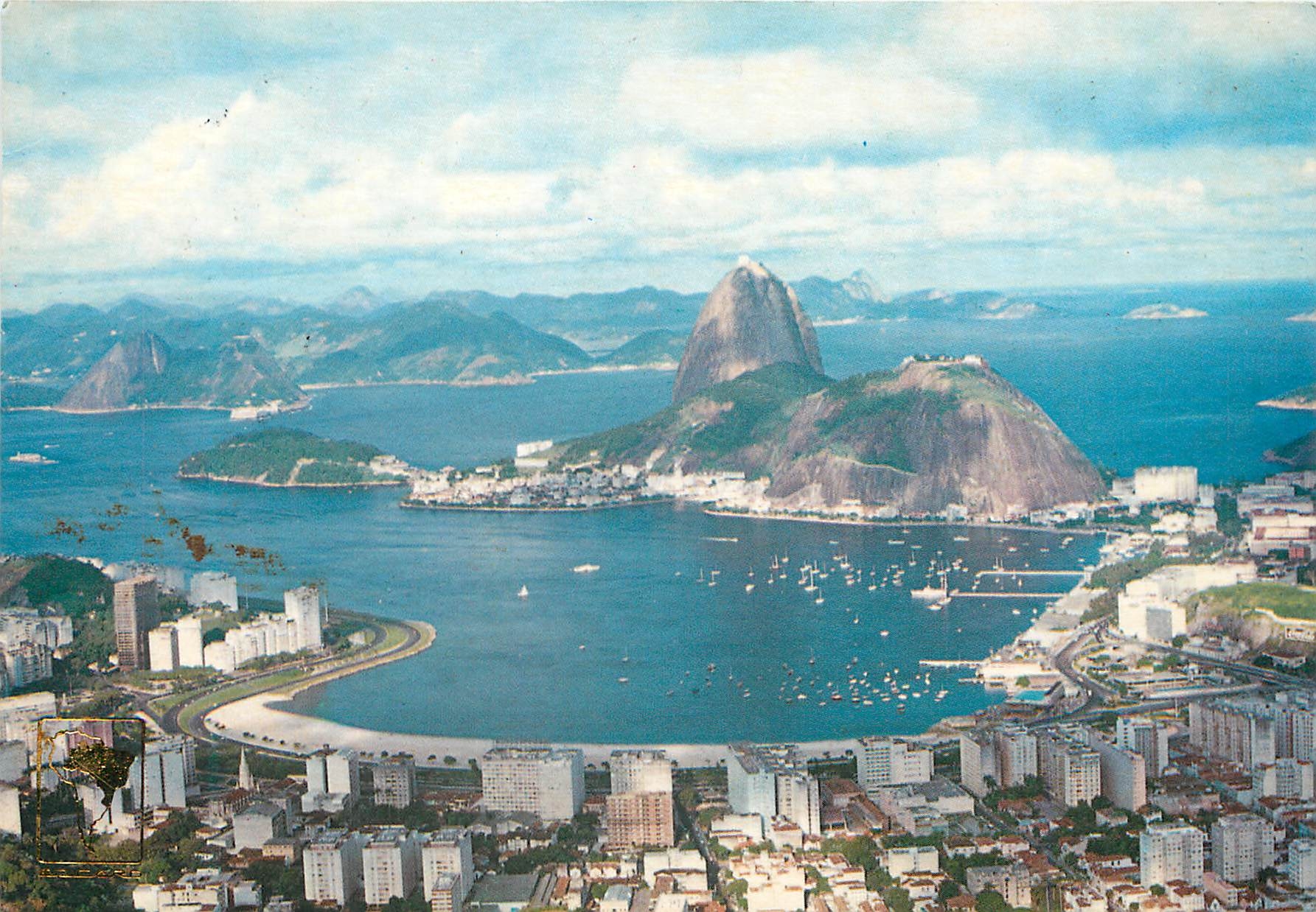 Rio de Janeiro — vue aérienne du Pain de Sucre et du port — RPC