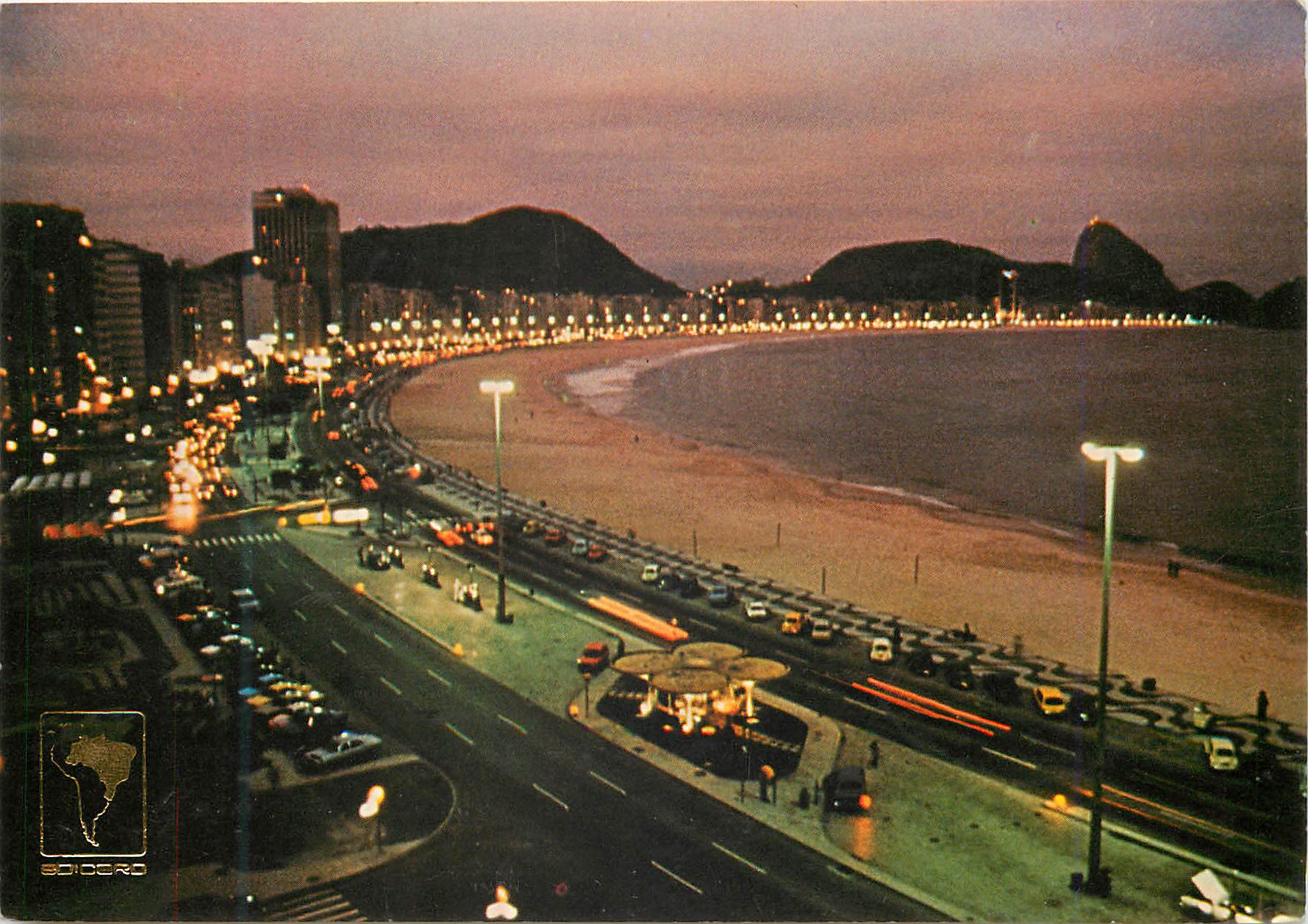 Rio de Janeiro — Vue nocturne de Copacabana — éditeur Boidero