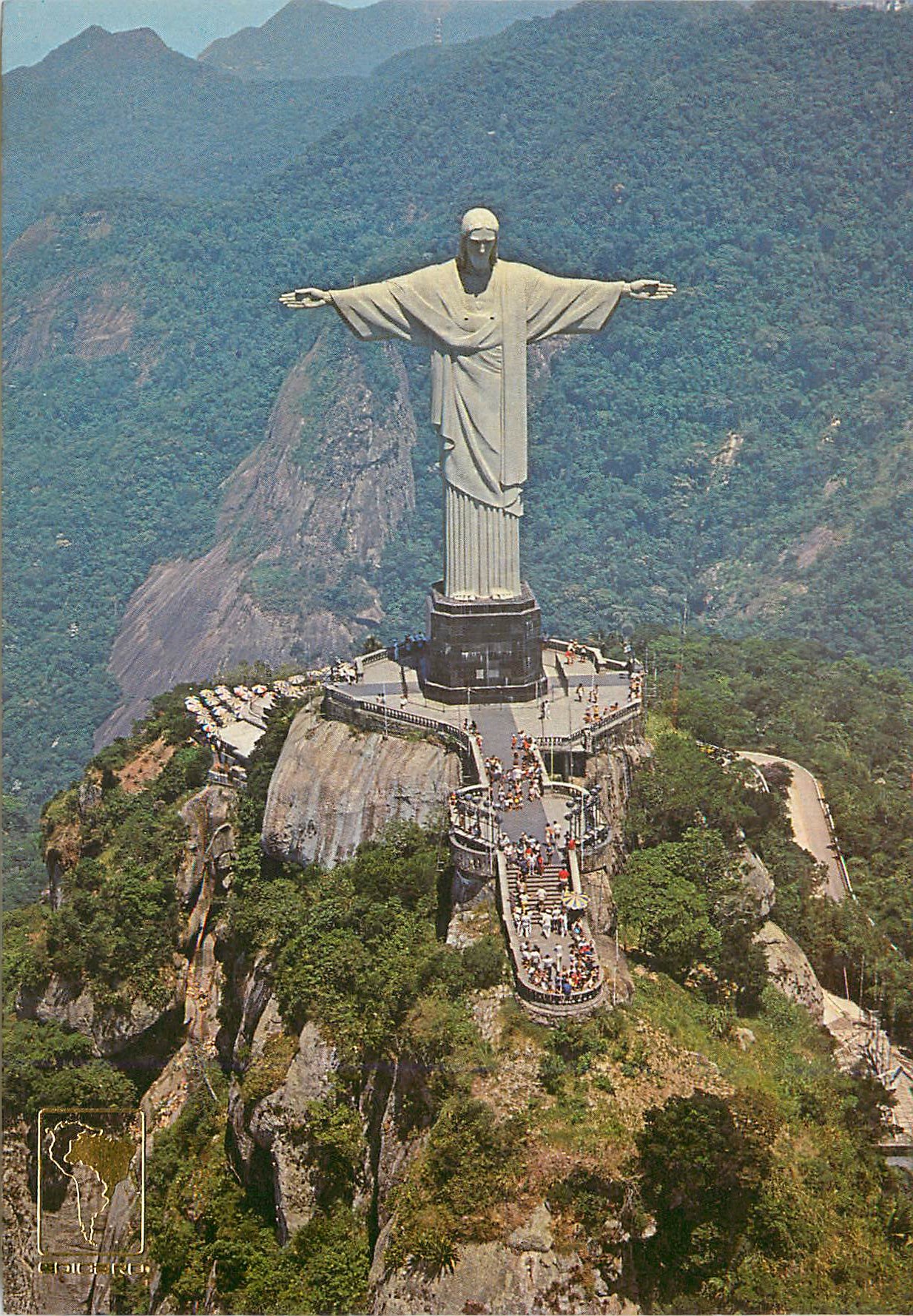 CPM Brasil Rio de Janeiro Aerial view Christ Redeemer Tijucas National Park 