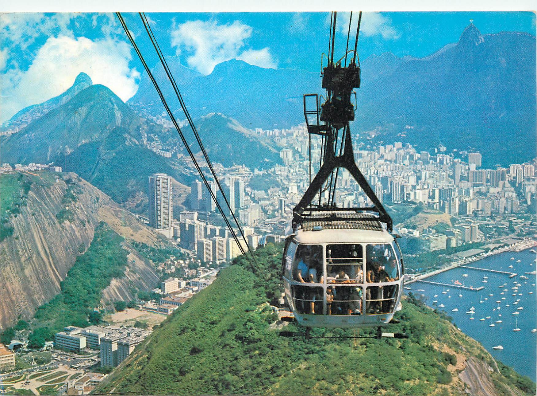 Panorama et Bondinho Aéreo do Pão de Açúcar — Rio de Janeiro — Imprime par Colombo Indústrias Gráficas Ltda — CPC-101-68
