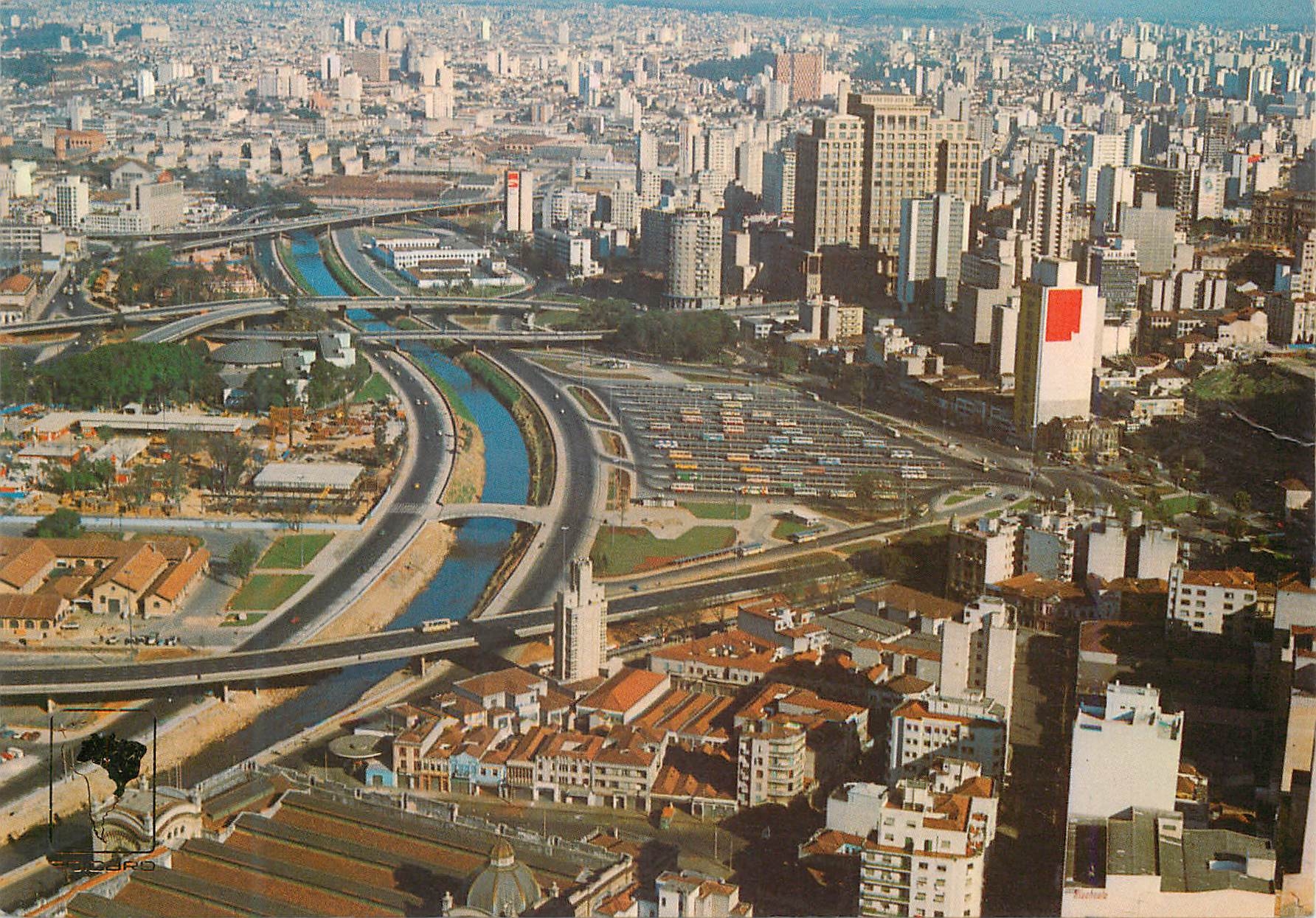 CPM Brasil Sao Paulo Aerial view of Dom Pedro II Park with the Tamanduatei River 
