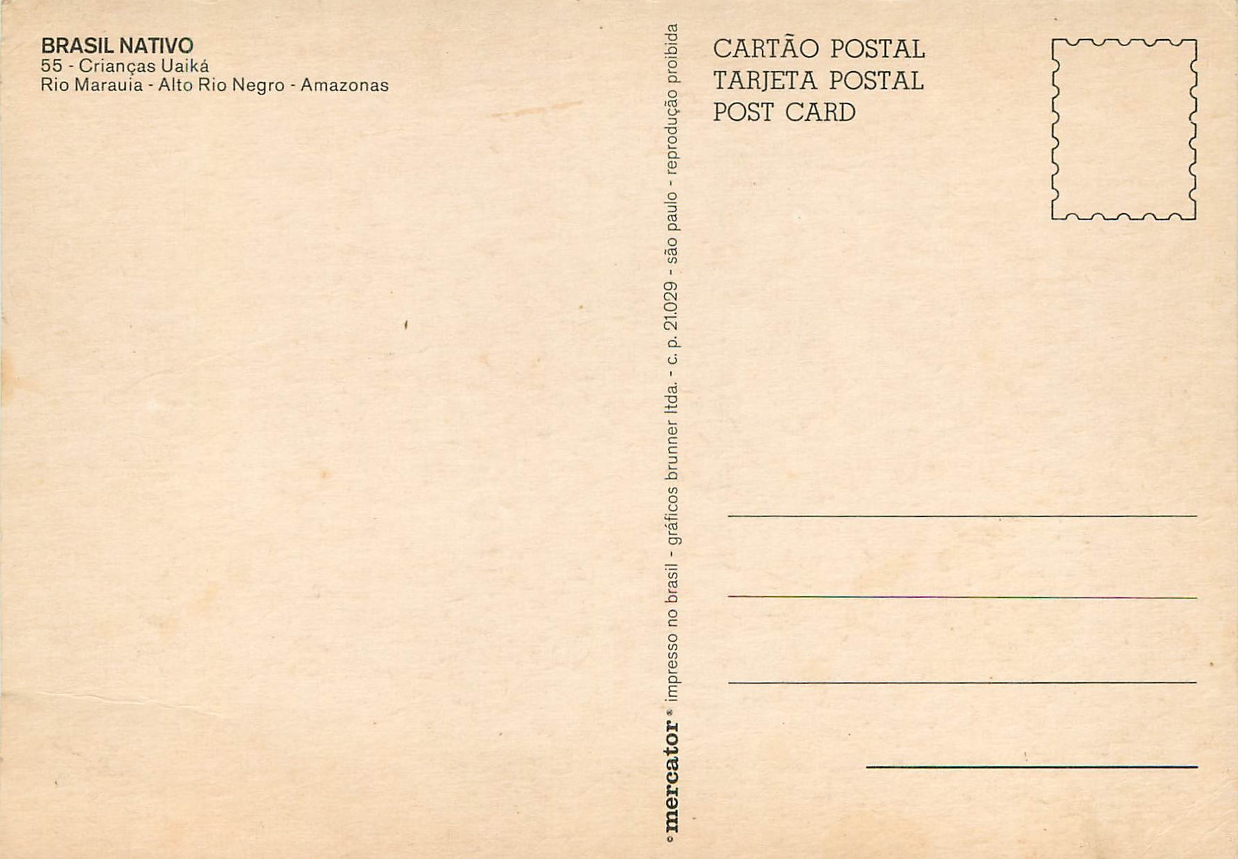 CPM Brasil Nativo Alto Rio Negro Amazonas  — Back