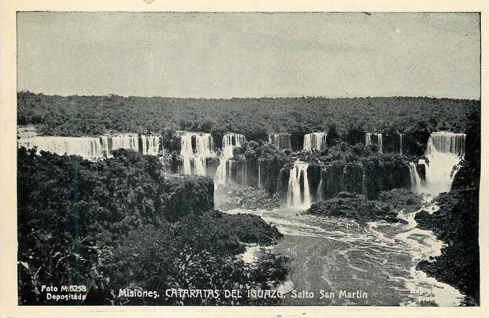 Cataratas del Iguazú — Salto San Martín — Photo M. 6258, Editorial Kohlmann