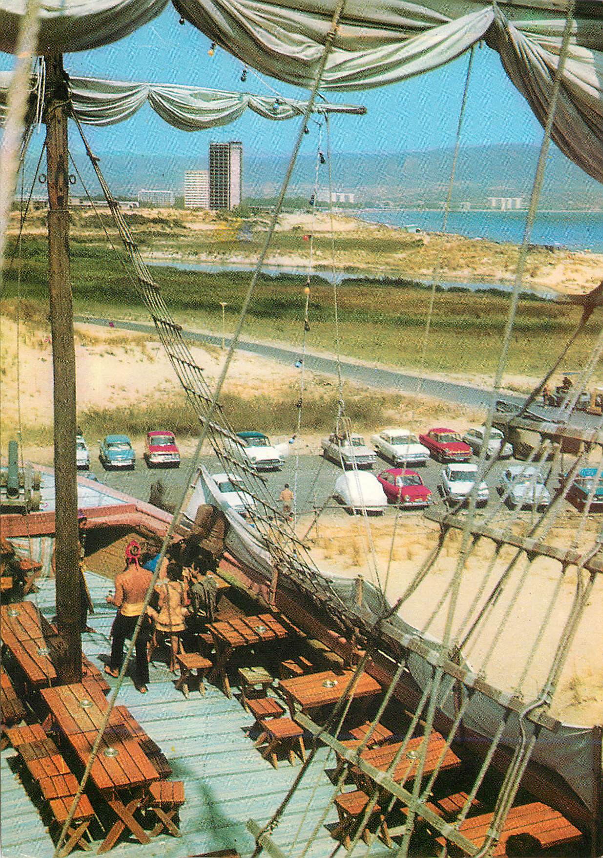 CPM Bulgaria Slantchev briag vue du bar Fregate 