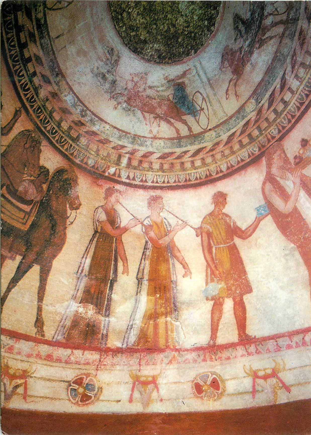 CPM Bulgaria Kazanlik Le tombeau thrace peinture murale 