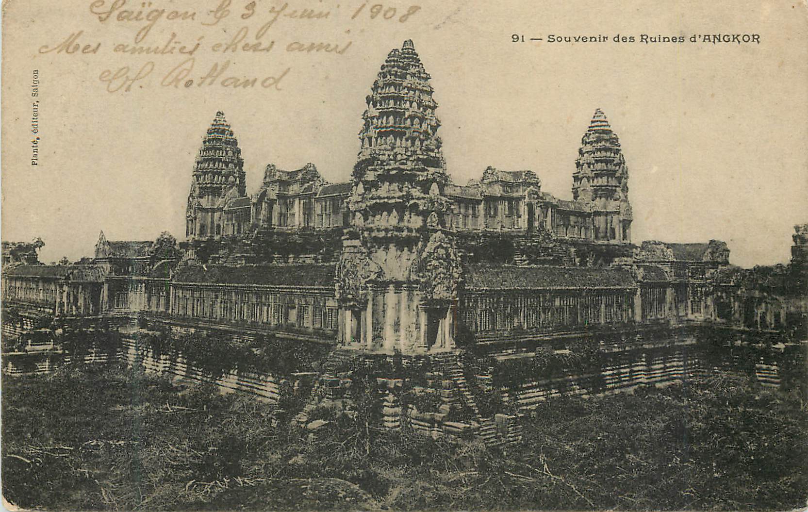 CPA Souvenir des Ruines d Angkor 