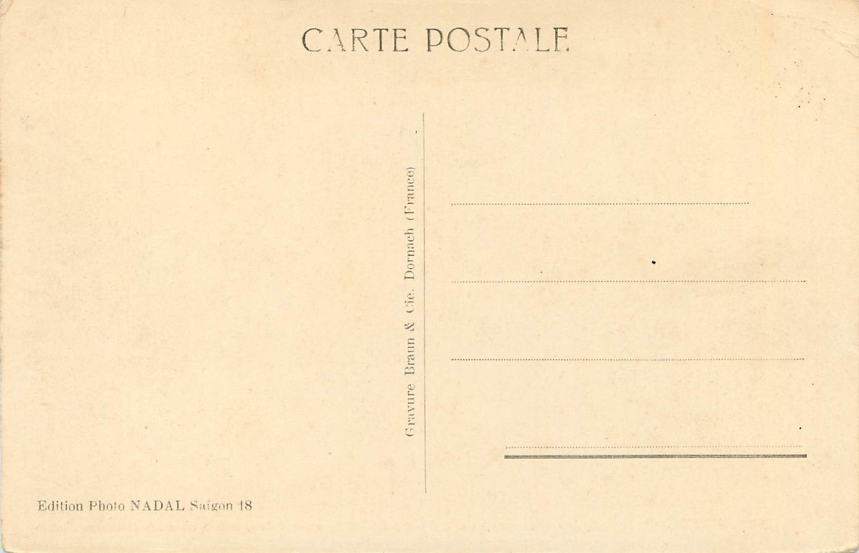 CPA Ruines d Angkor Angkor Vath un des edicules dits bibliotheque qui flanquent la chausse interieure d acces  — Rückseite