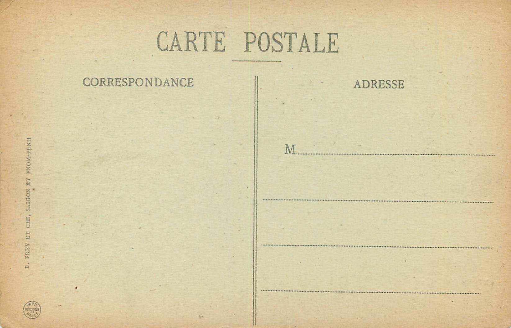CPA Pnom Penh Monstres de pierre gardant l entree de la Pagode du Pnom  — Rückseite