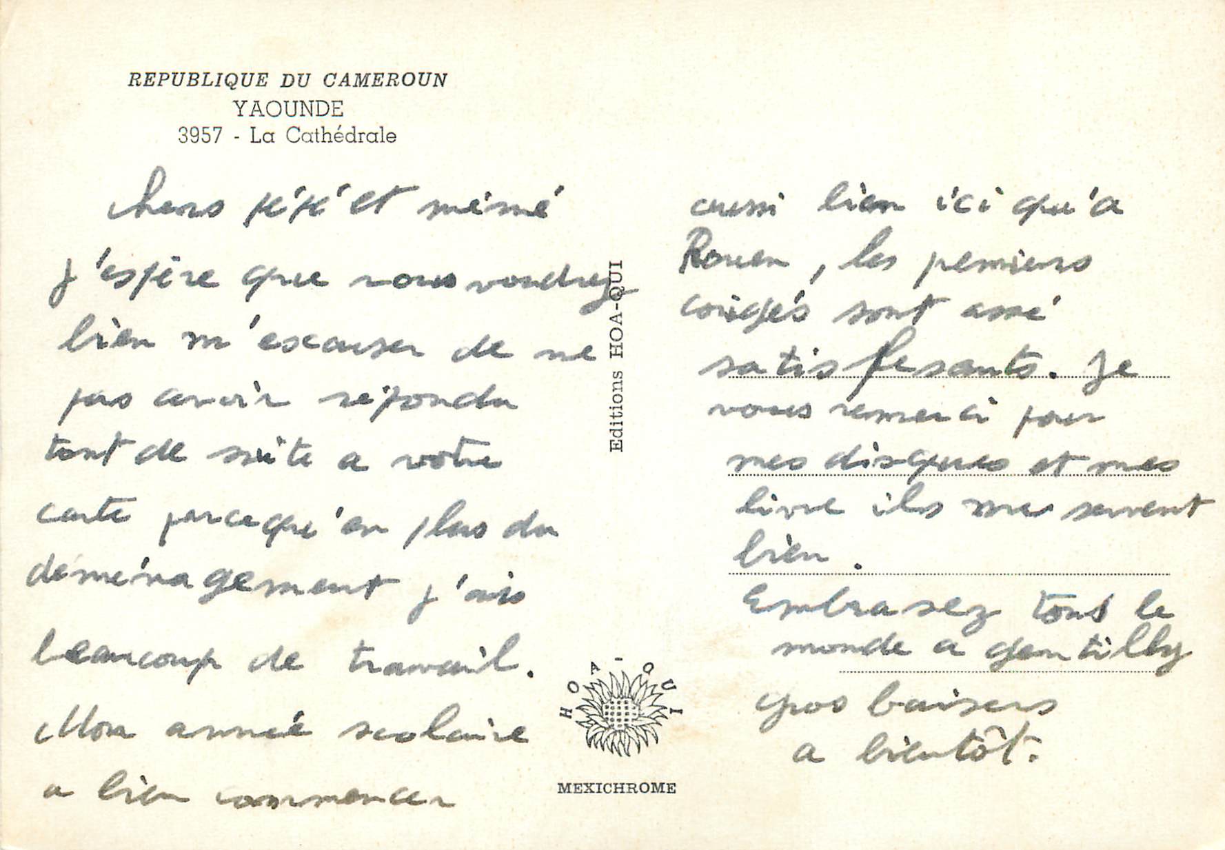 Yaoundé — La Cathédrale — Éditions HOA-QUI — Rückseite