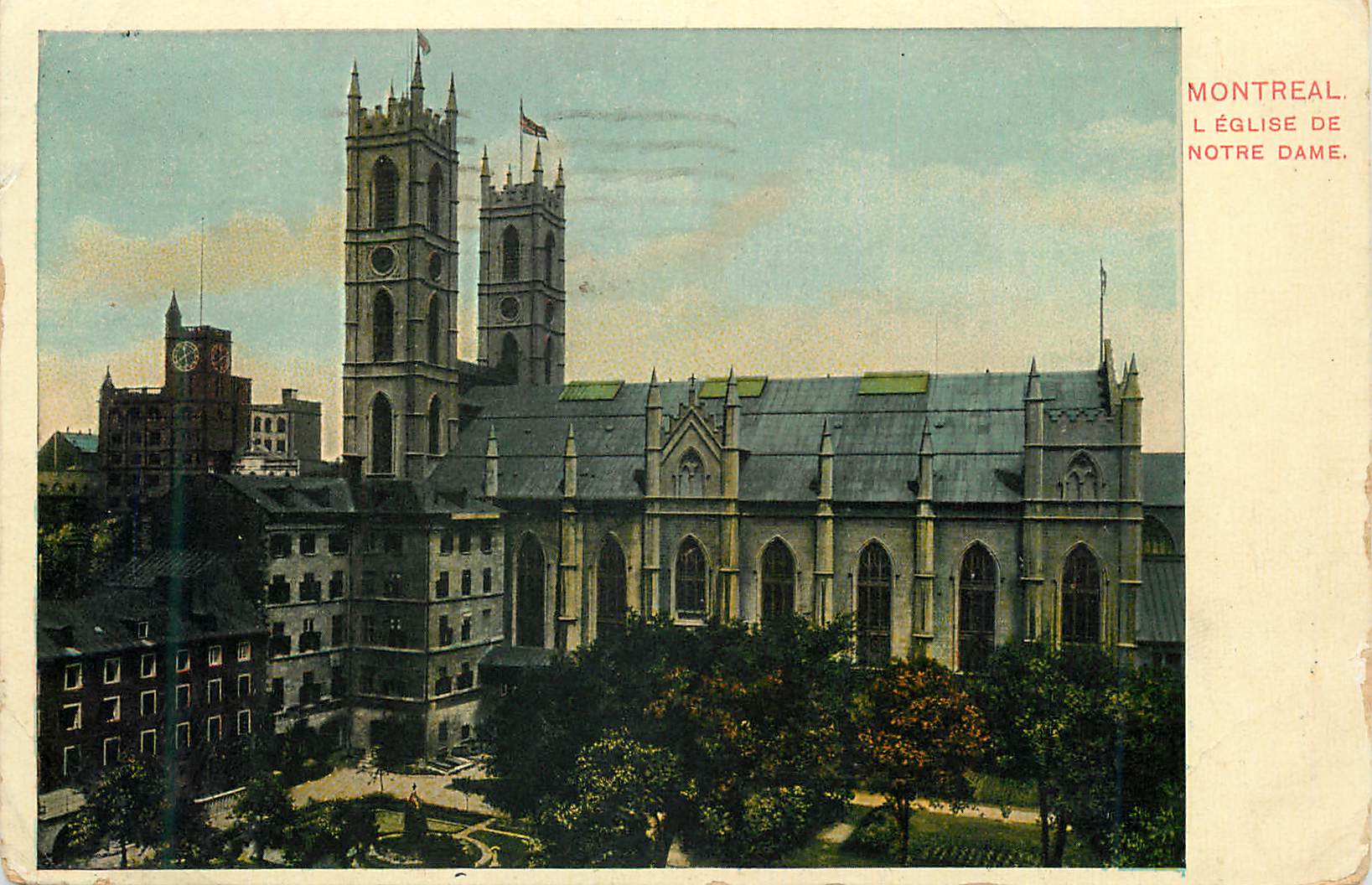 CPA Montreal L Eglise de Notre Dame 