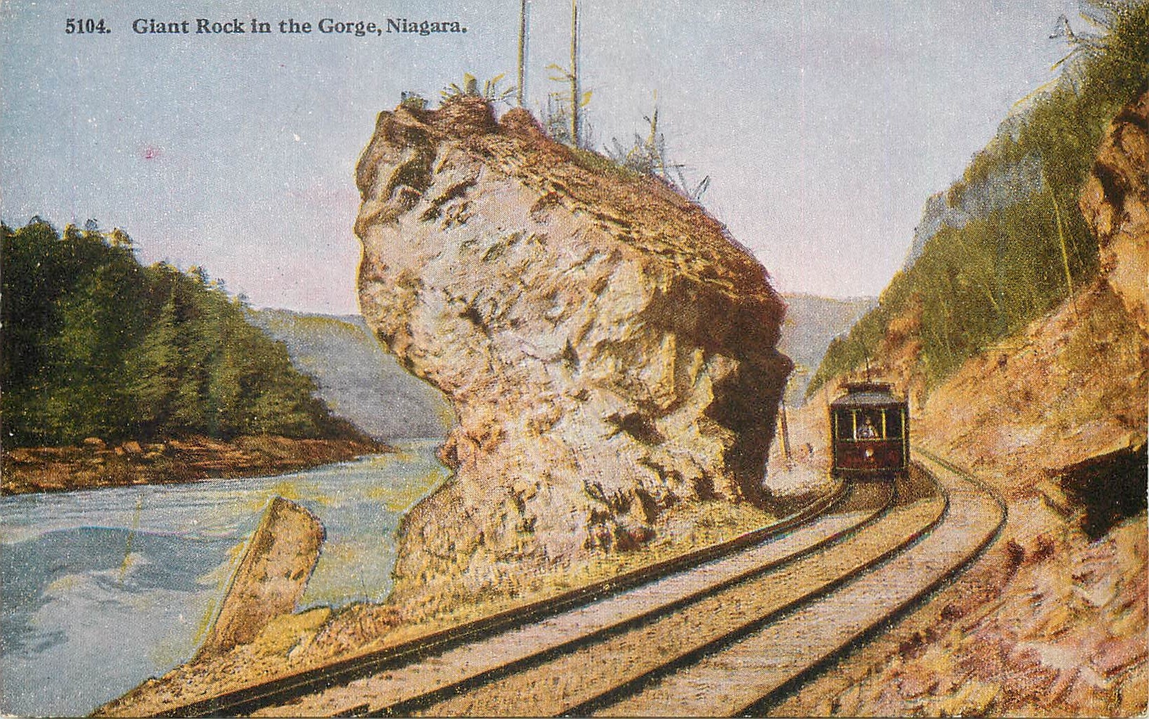 CPA Giant rock in the George Niagara Train