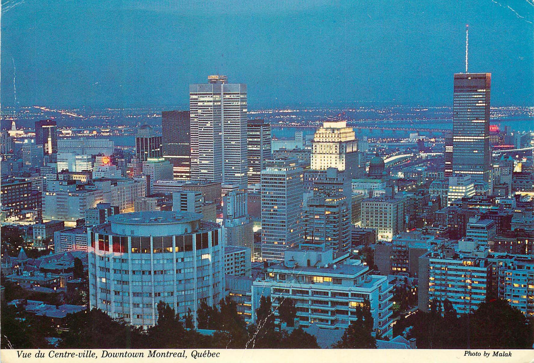 CPM Vue du Centre ville Downtown Montreal Quebec 