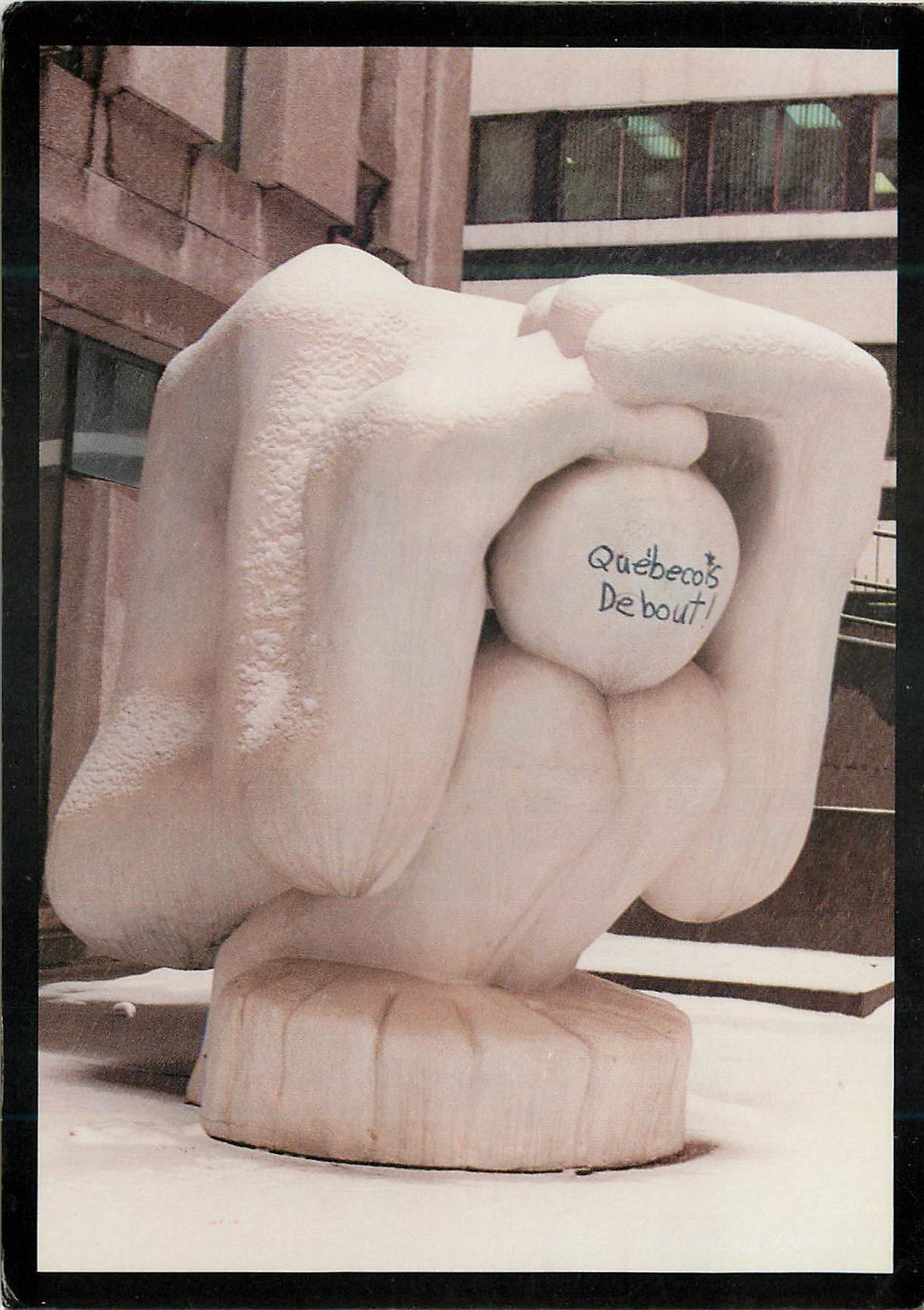 CPM Le Malheureux Magnifique Sculpteur Montreal parallele Quebecois debout 