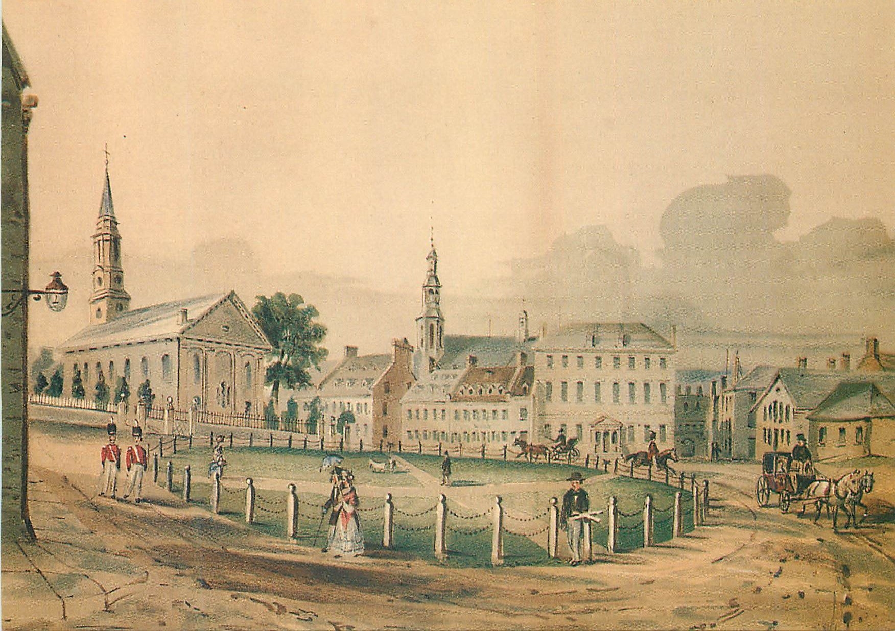 CPM Adolphus Bourne Vue de la place d'Armes a Quebec 