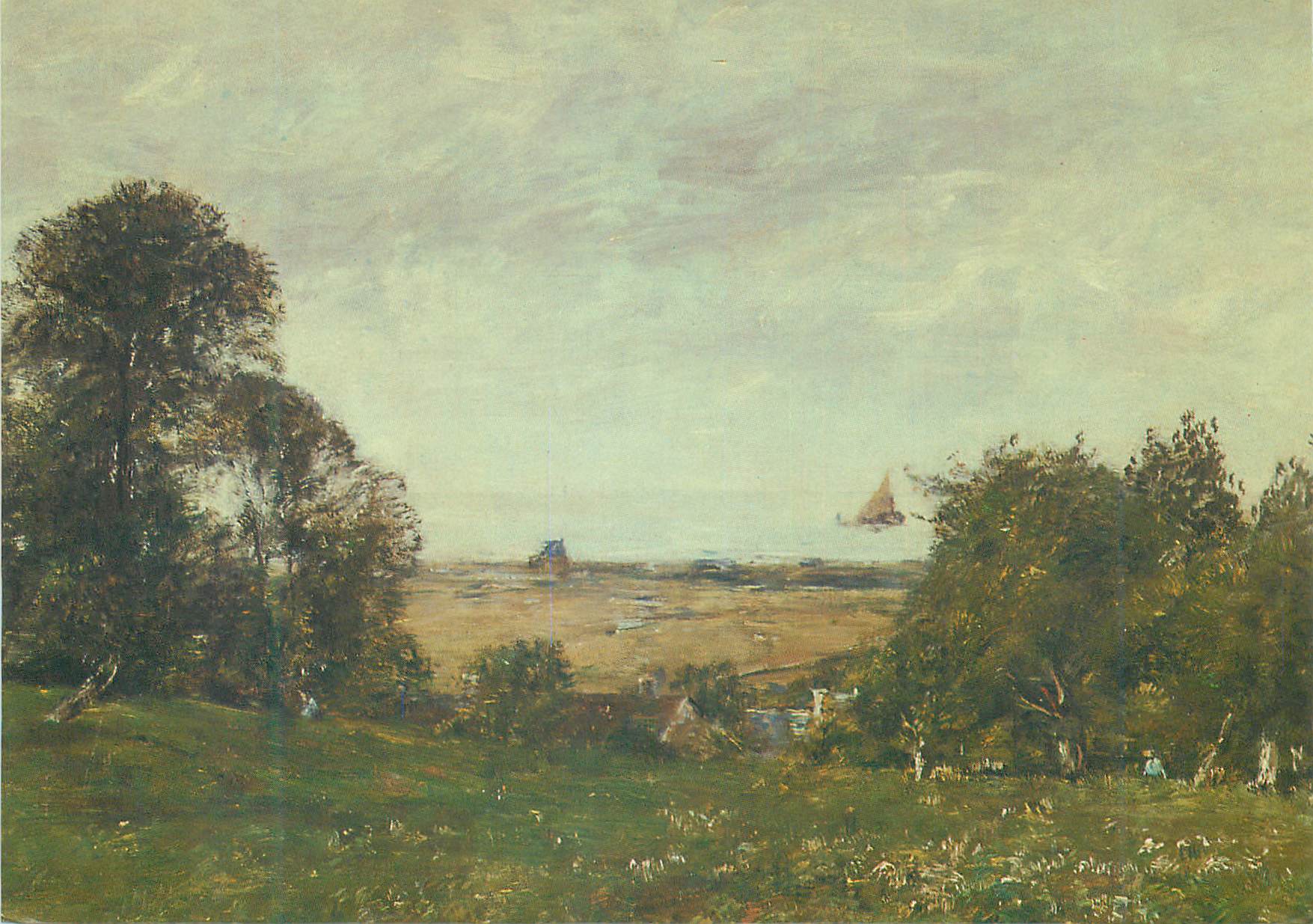 CPM Eugene Louis Boudin La cote pres de Trouville Vue des Hauteurs 