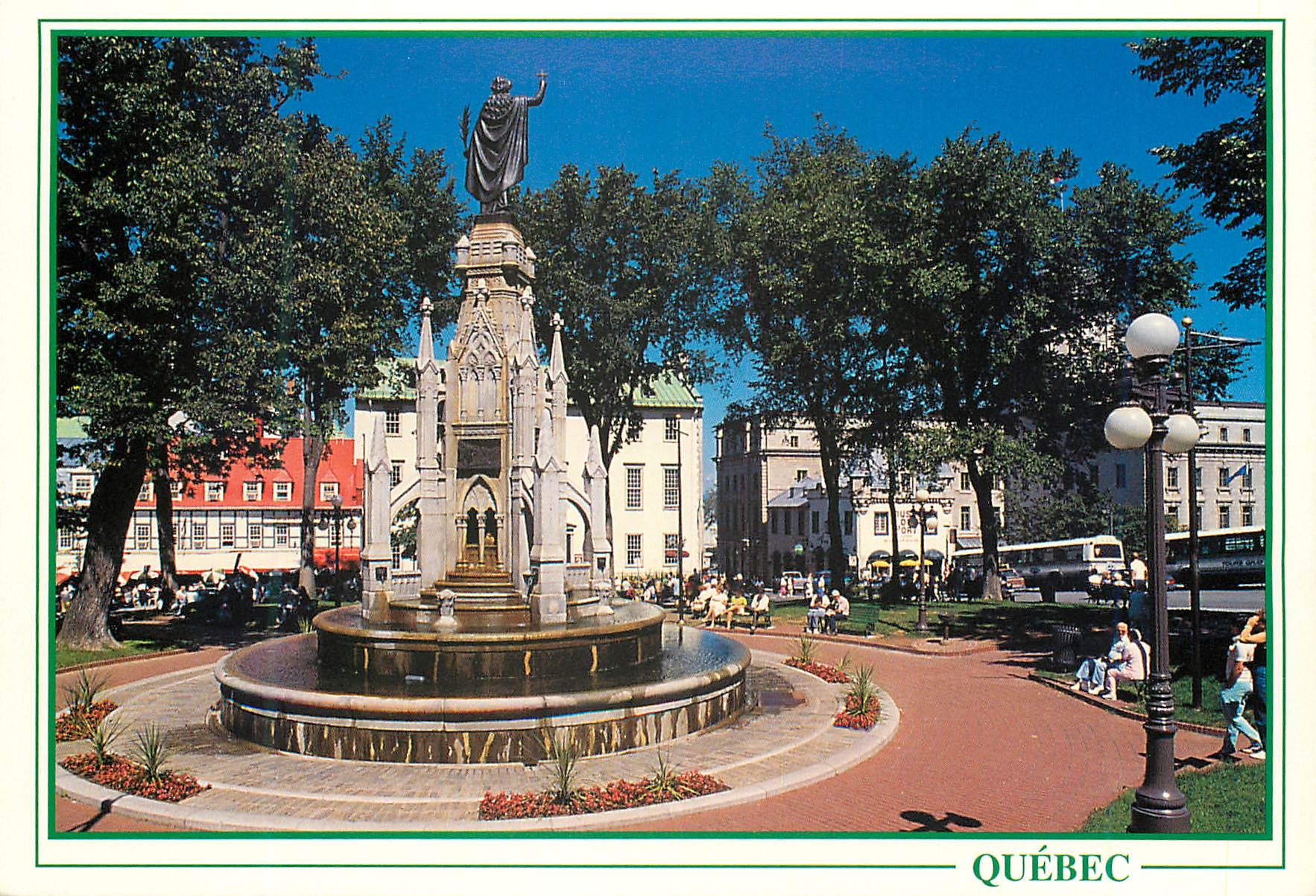 CPM Quebec Le Monument de la Foi a la place d'Armes 
