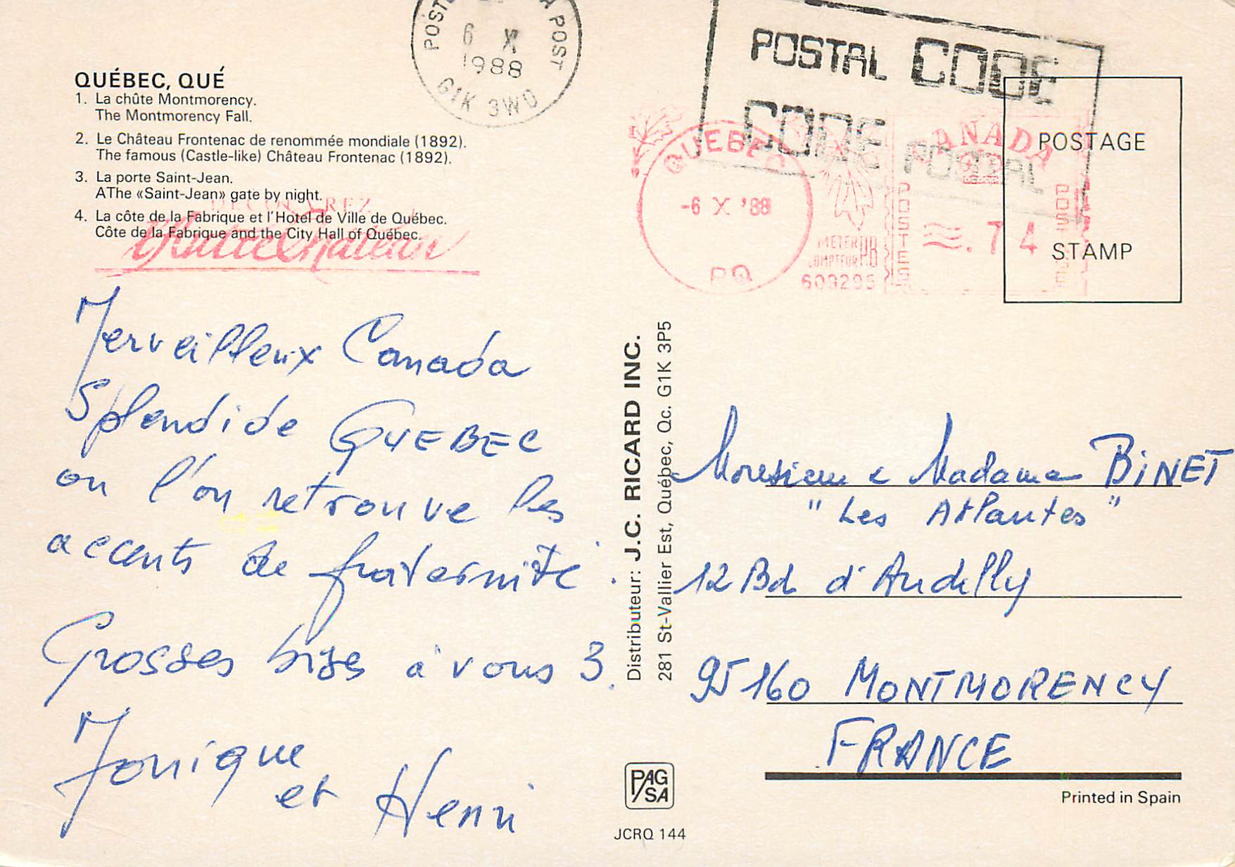 CPM Quebec  — Rückseite