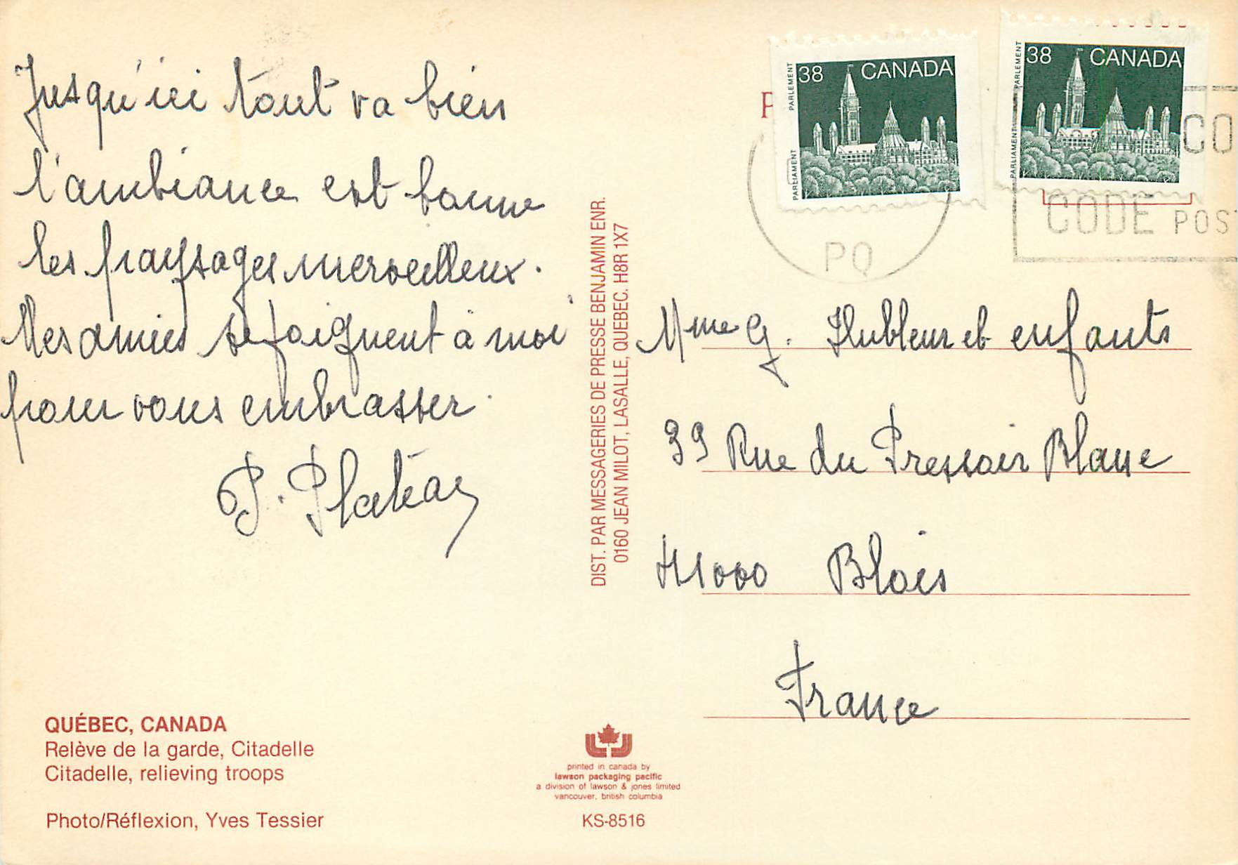 CPM Quebec Militaria — Back