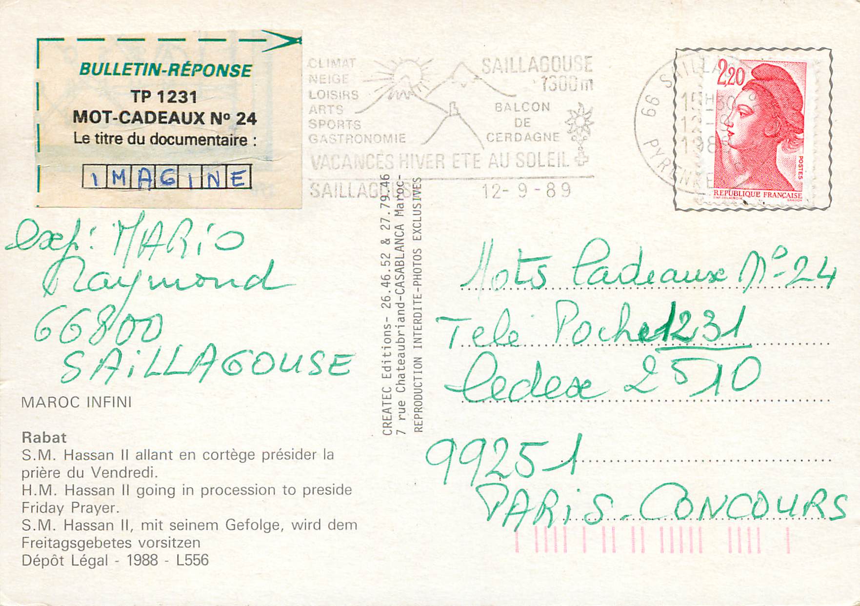CPM Rabat  — Rückseite