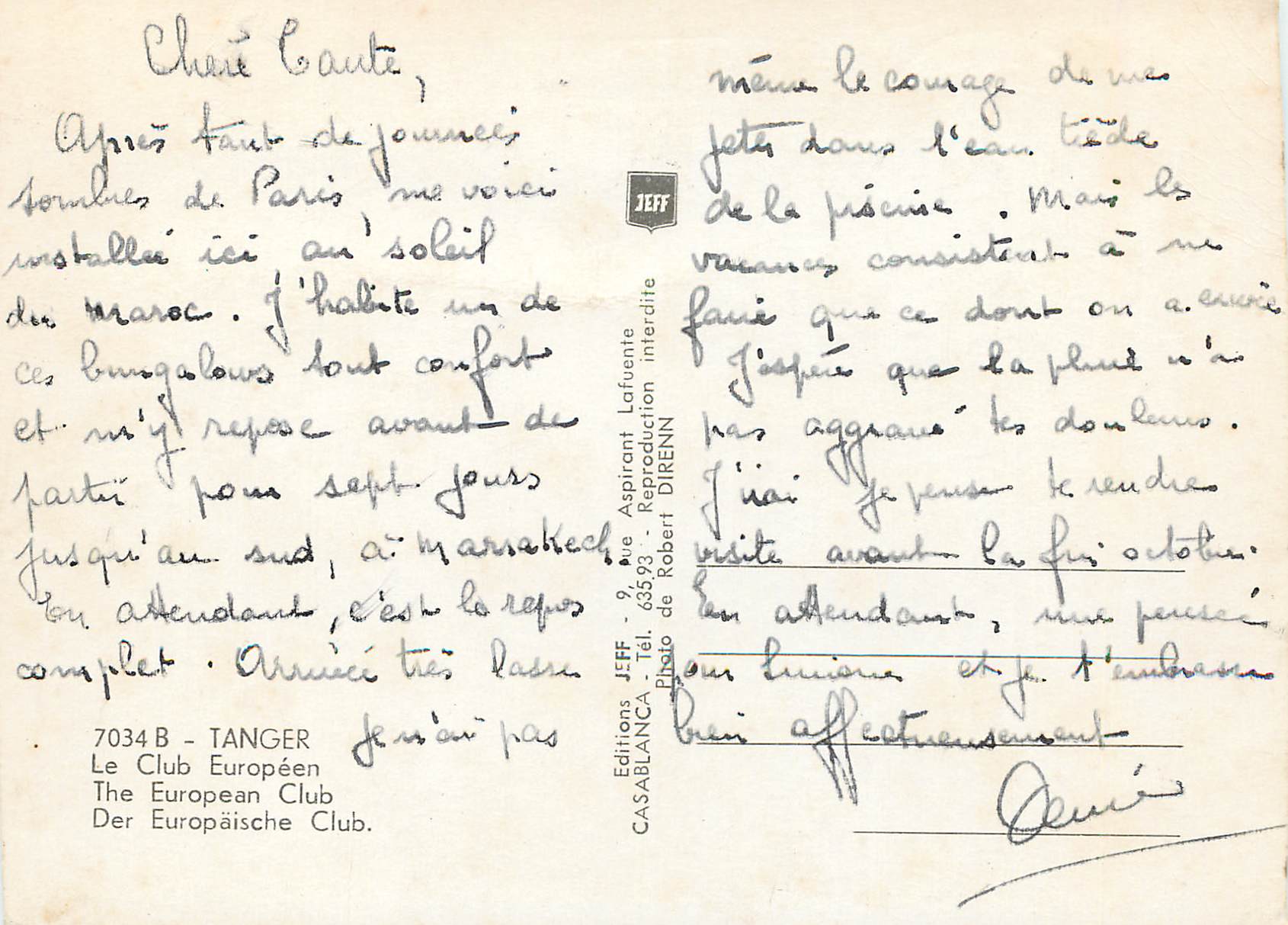 CPM Tanger Le Club Europeen  — Rückseite