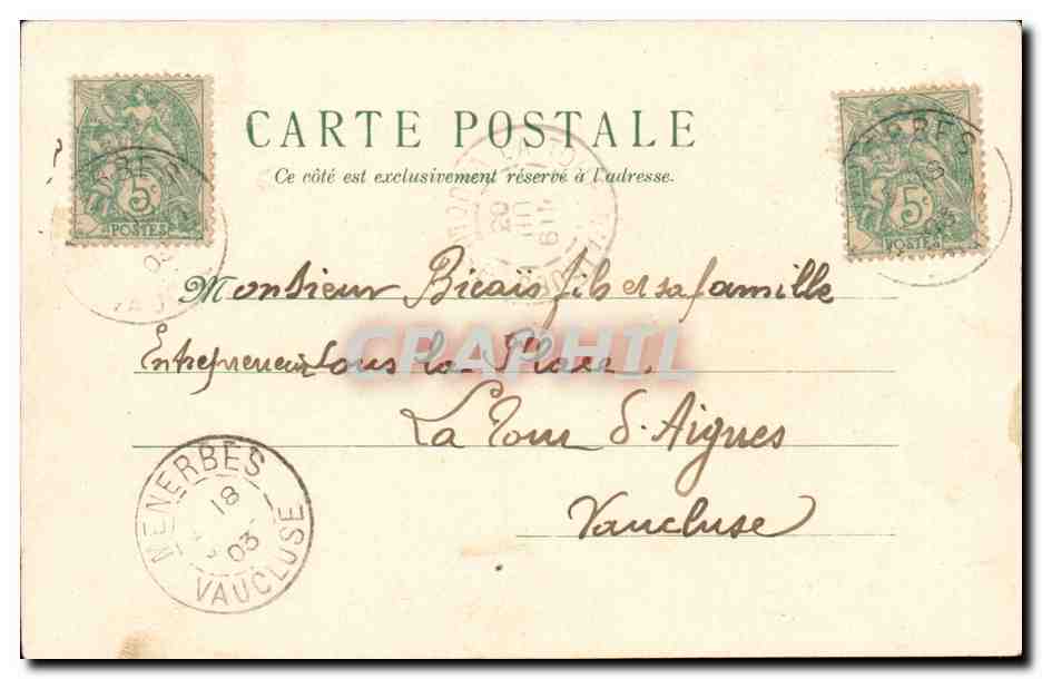 CPA Fantaisie Fleurs — Verso