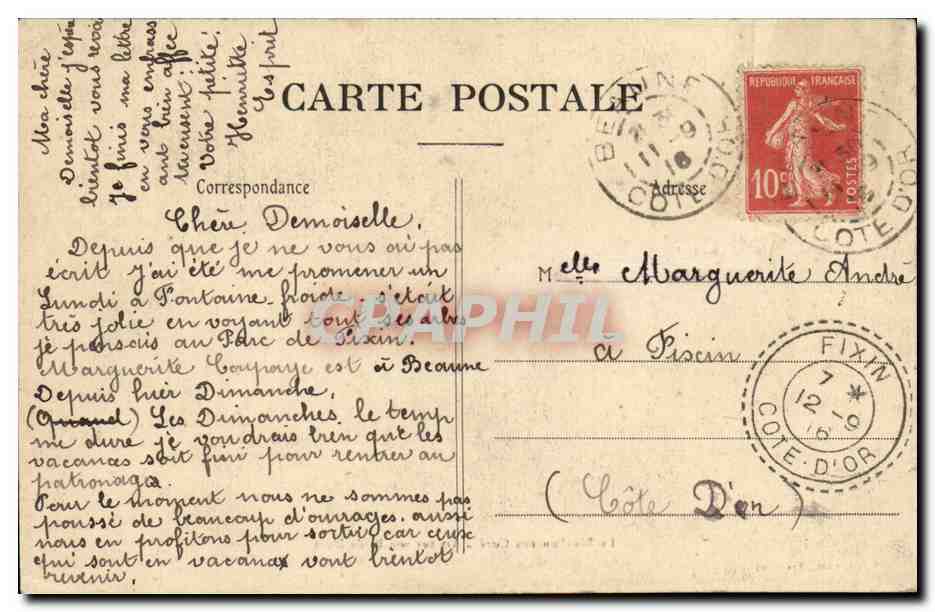 CPA Le bienheureux cure d'Ars sur son lit de mort — Rückseite
