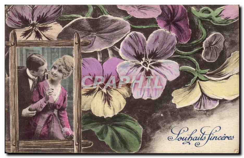 CPA Fantaisie Femme Souhaits sinceres