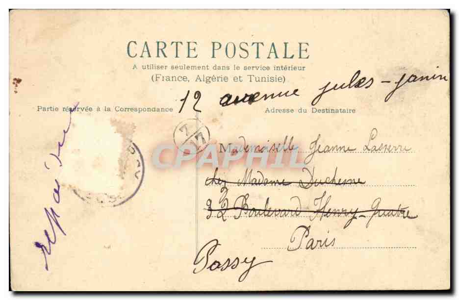 CPA Fantaisie Fleurs — Rückseite