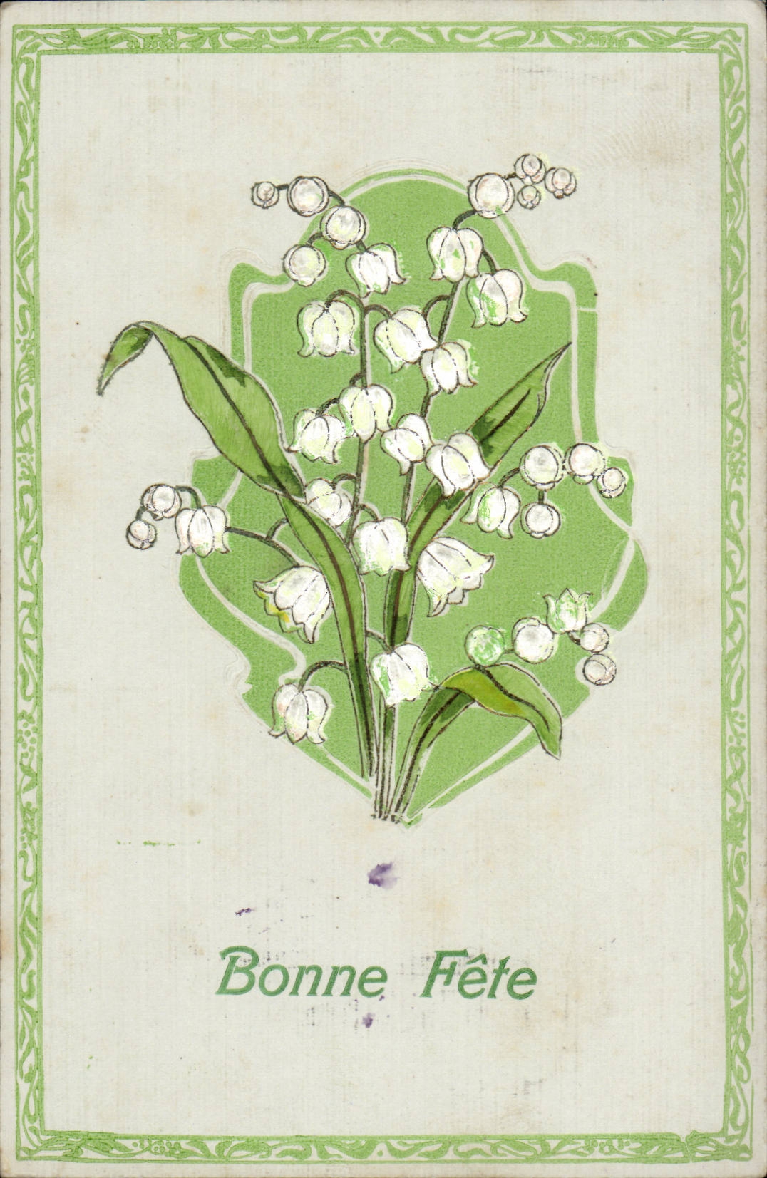 CPA Fantaisie Fleurs Muguet Bonne fete