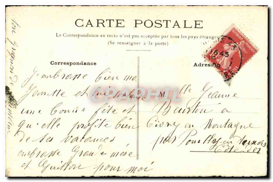 CPA Fantaisie Femme — Verso