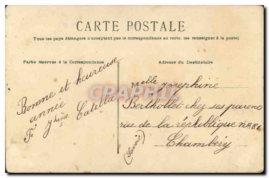 CPA Fantaisie Fleurs — Rückseite
