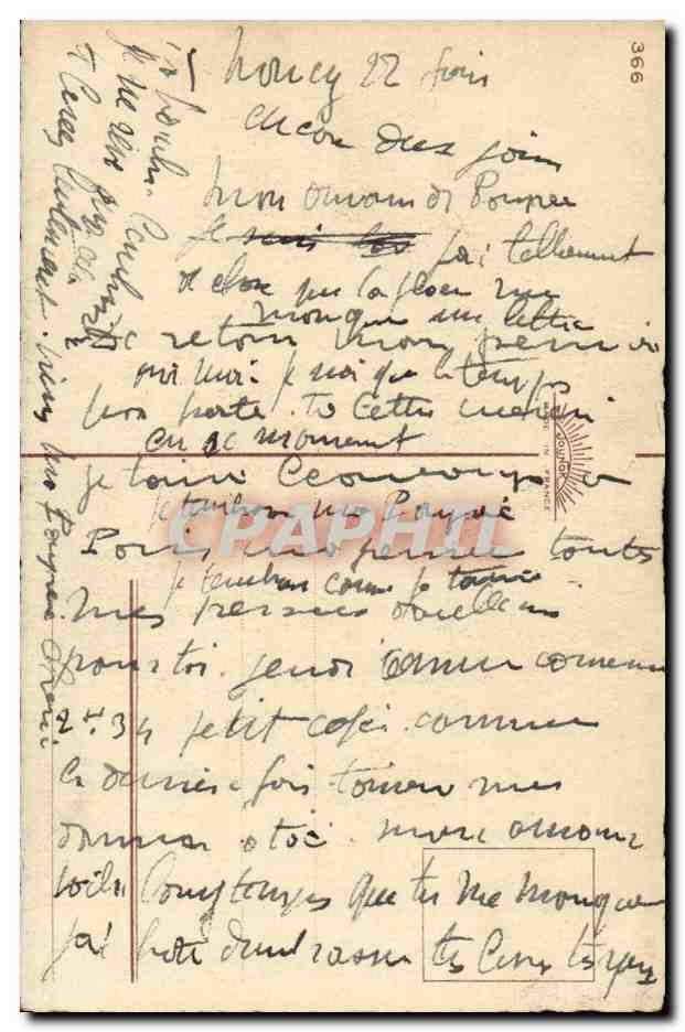 CPA Fantaisie Fleurs — Verso