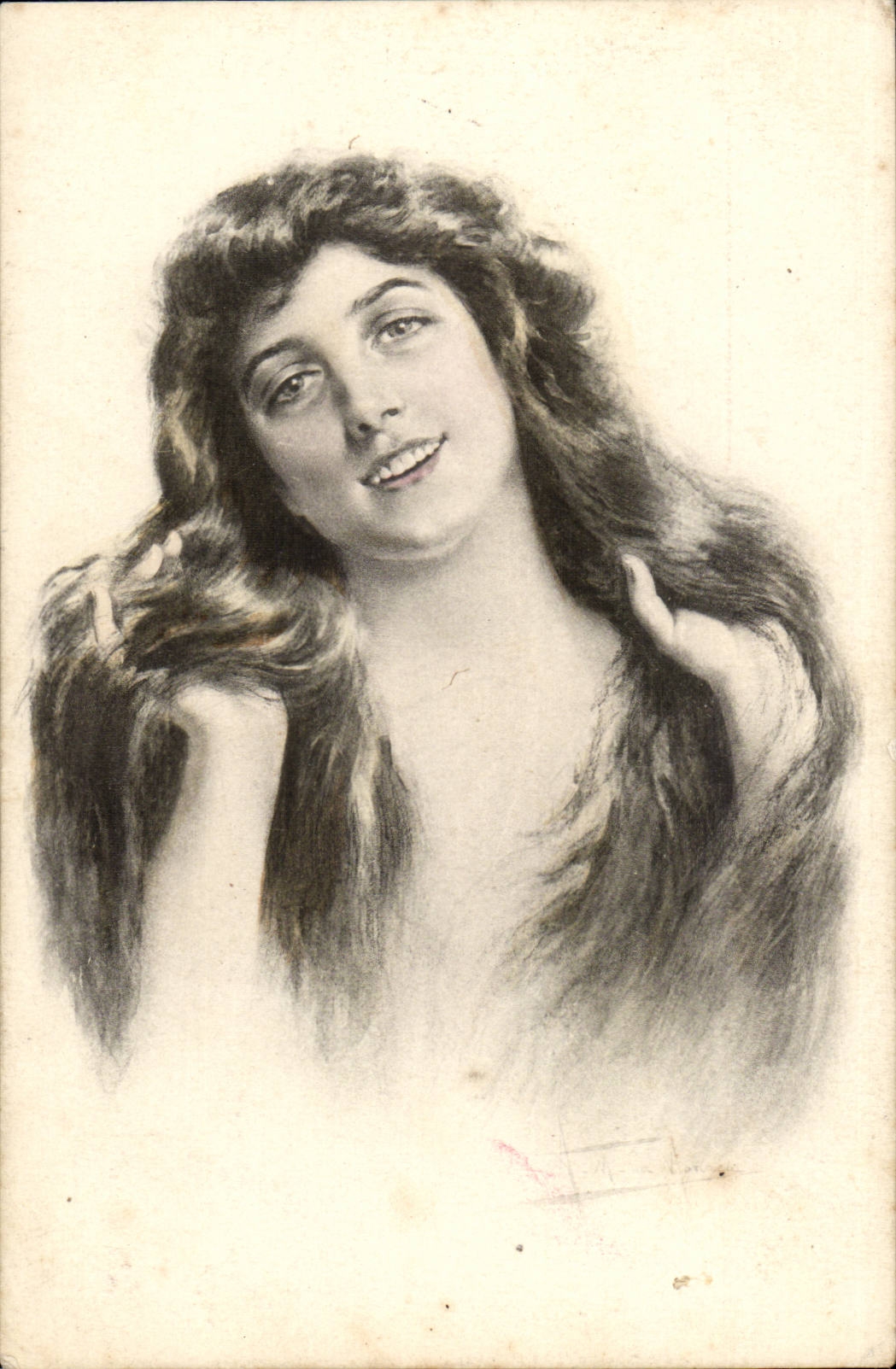 CPA Fantaisie Femme