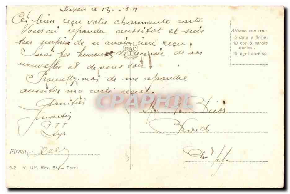CPA Fantaisie Femme — Verso