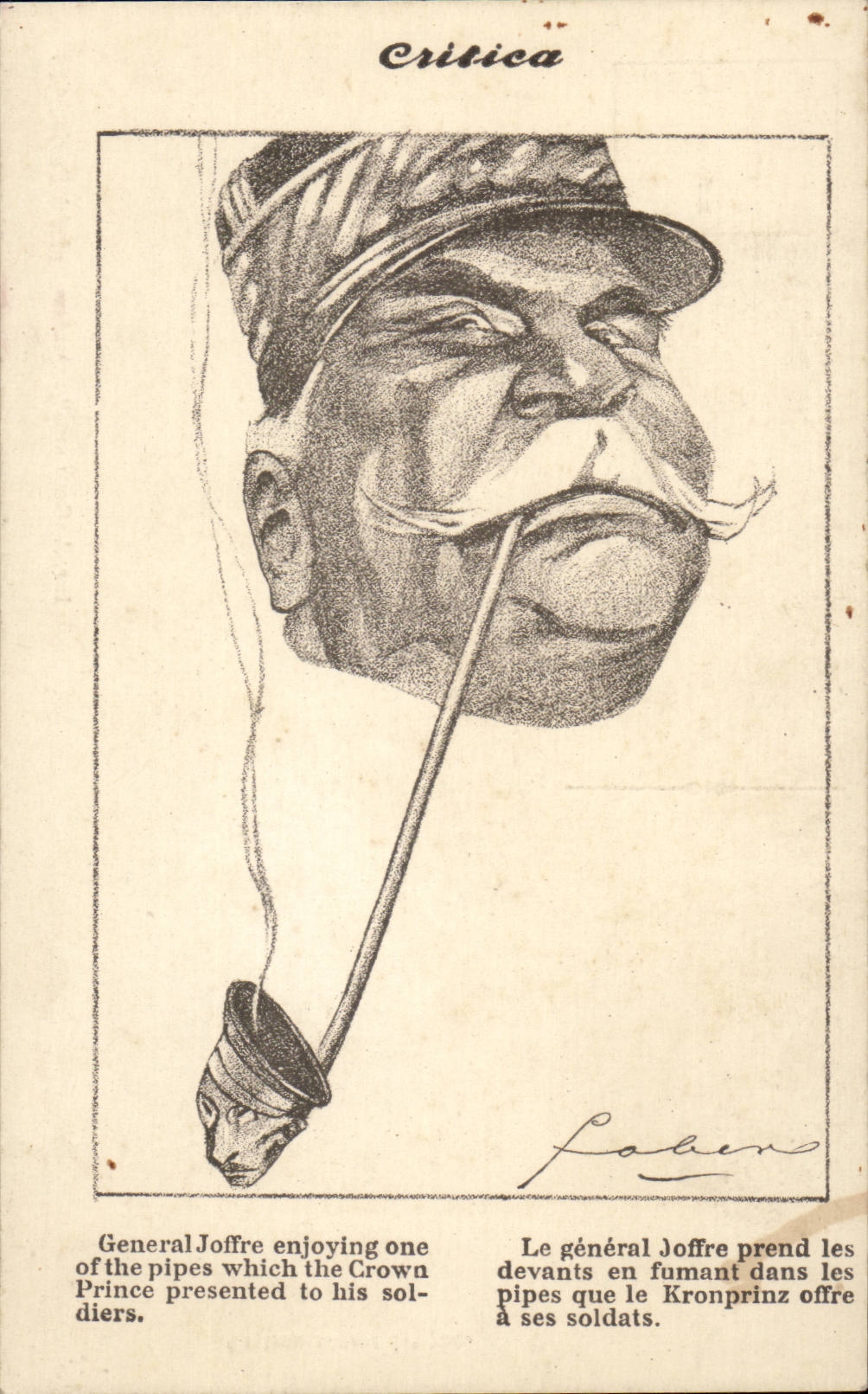 CPA Fantaisie Militaria General Joffre
