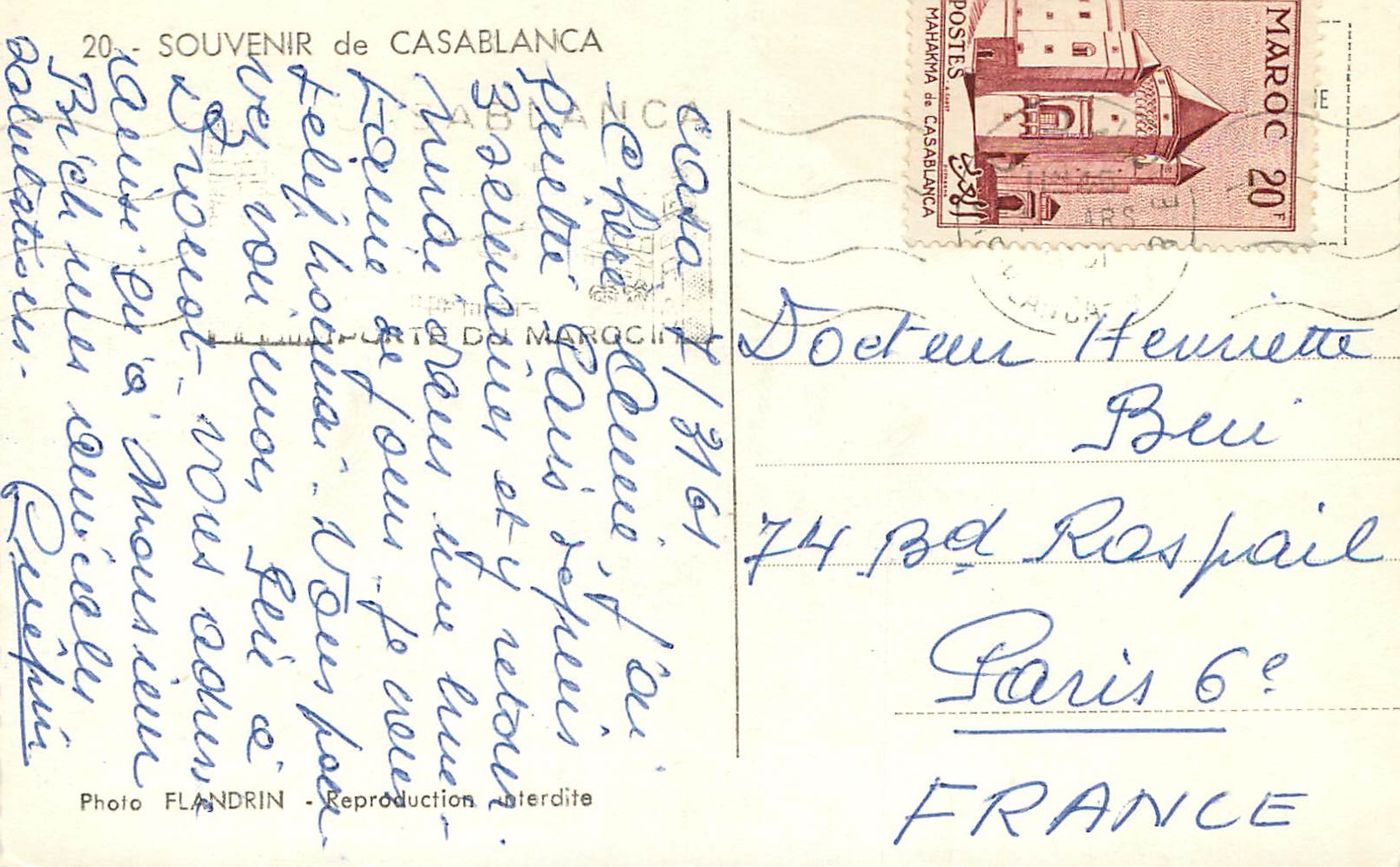 Casablanca — vue panoramique — Photo Flandrin — Back
