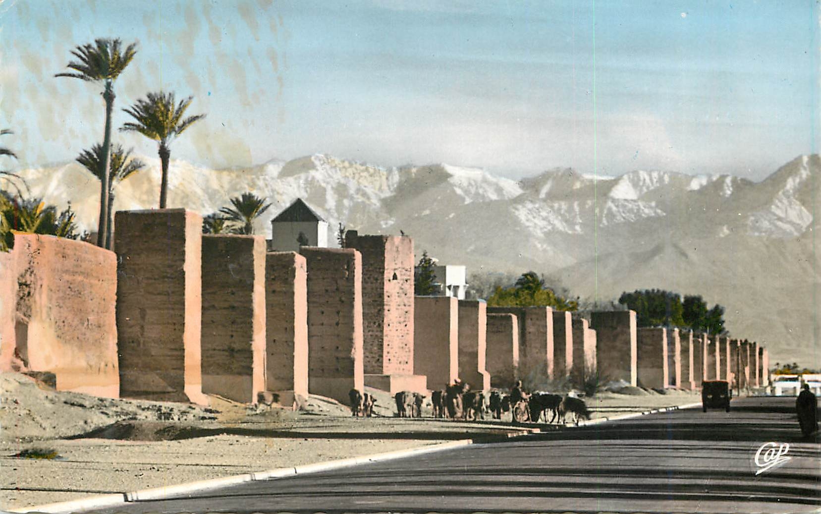 CPM Marrakech les remparts et l'altlas enneige