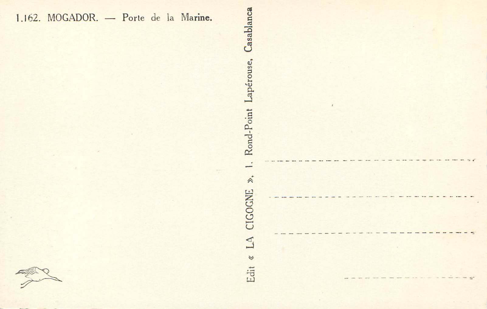 CPM Mogador porte de la marine — Rückseite