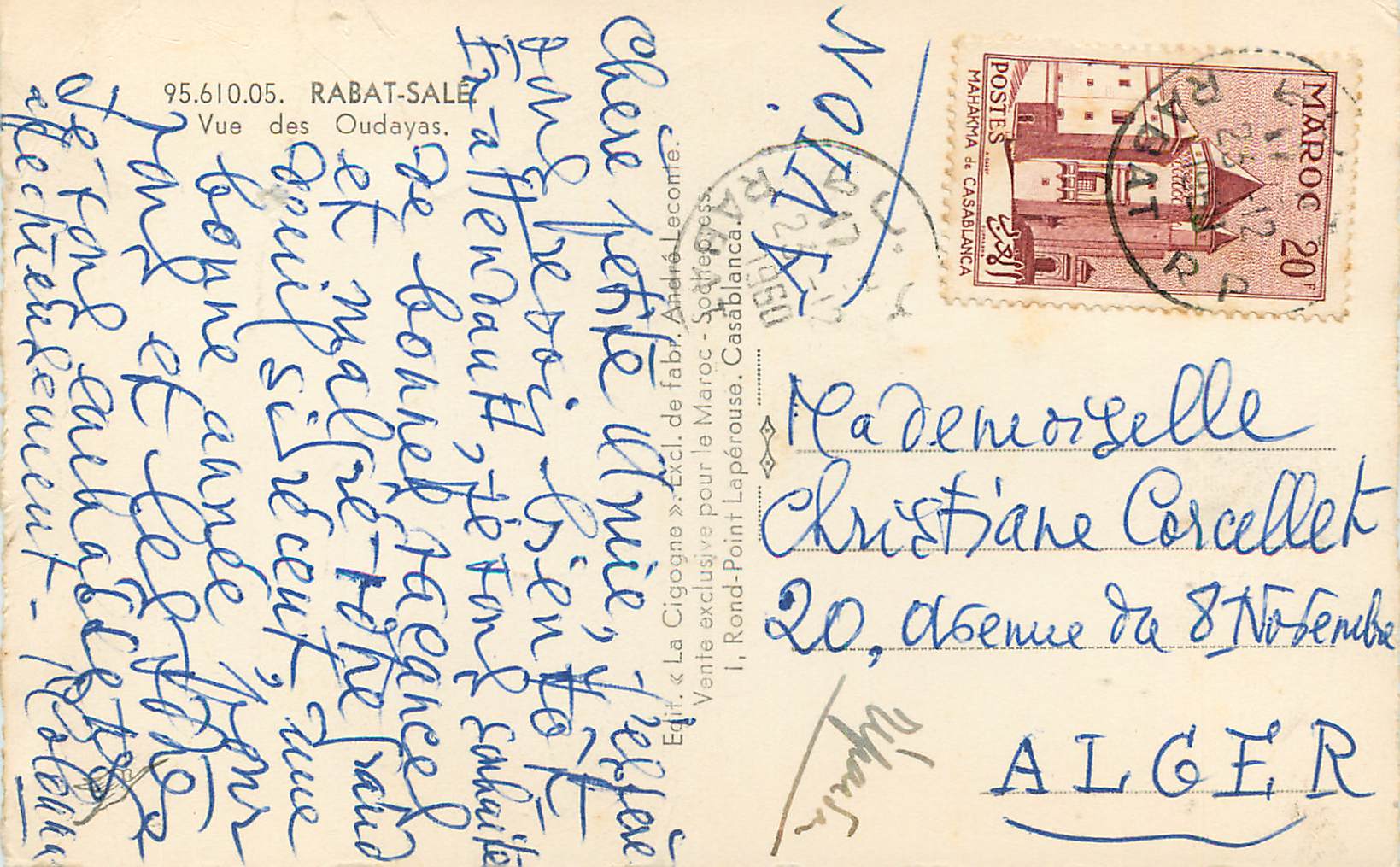 CPM Rabat sale vue des oudayas — Rückseite