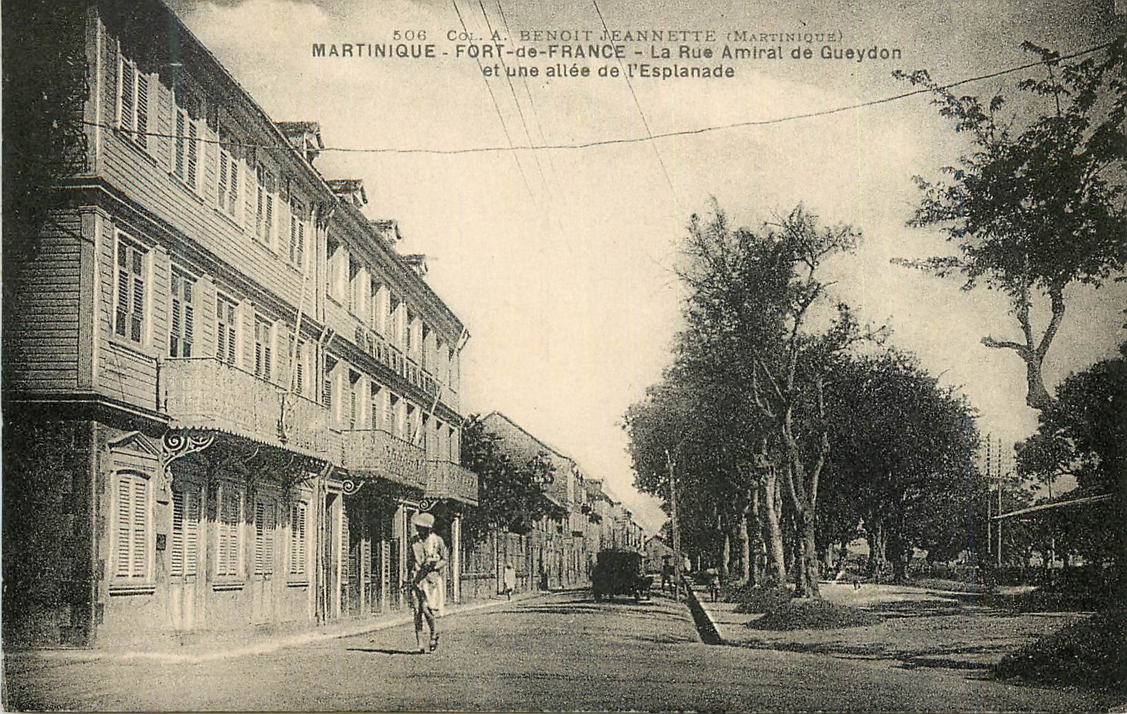 Fort-de-France — Rue Amiral de Gueydon e via dell'Esplanade — Col. A. Benoit Jeannette (Martinica)