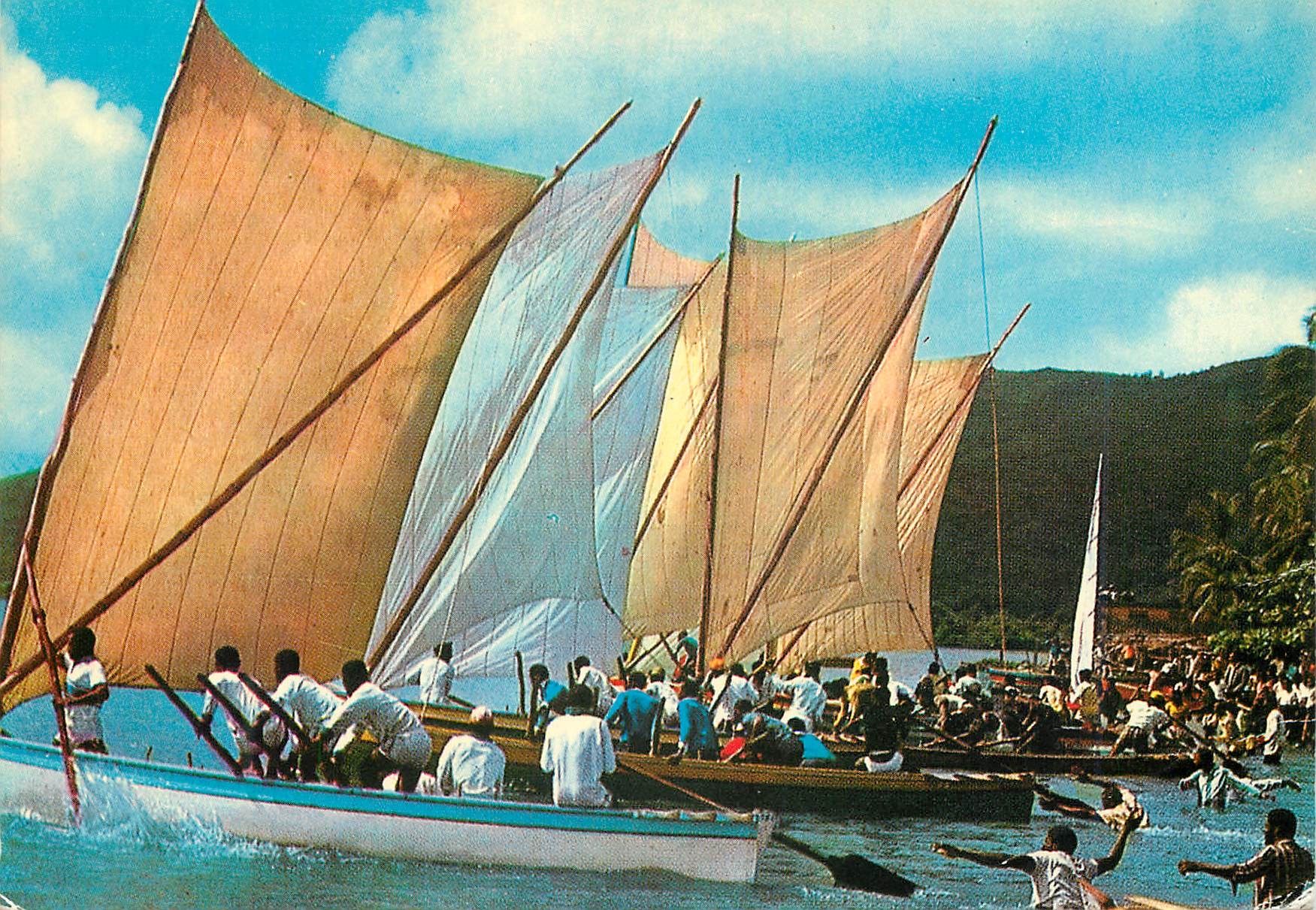 CPM Martinique Course de yoles au Marin depart d'une course a la misaine