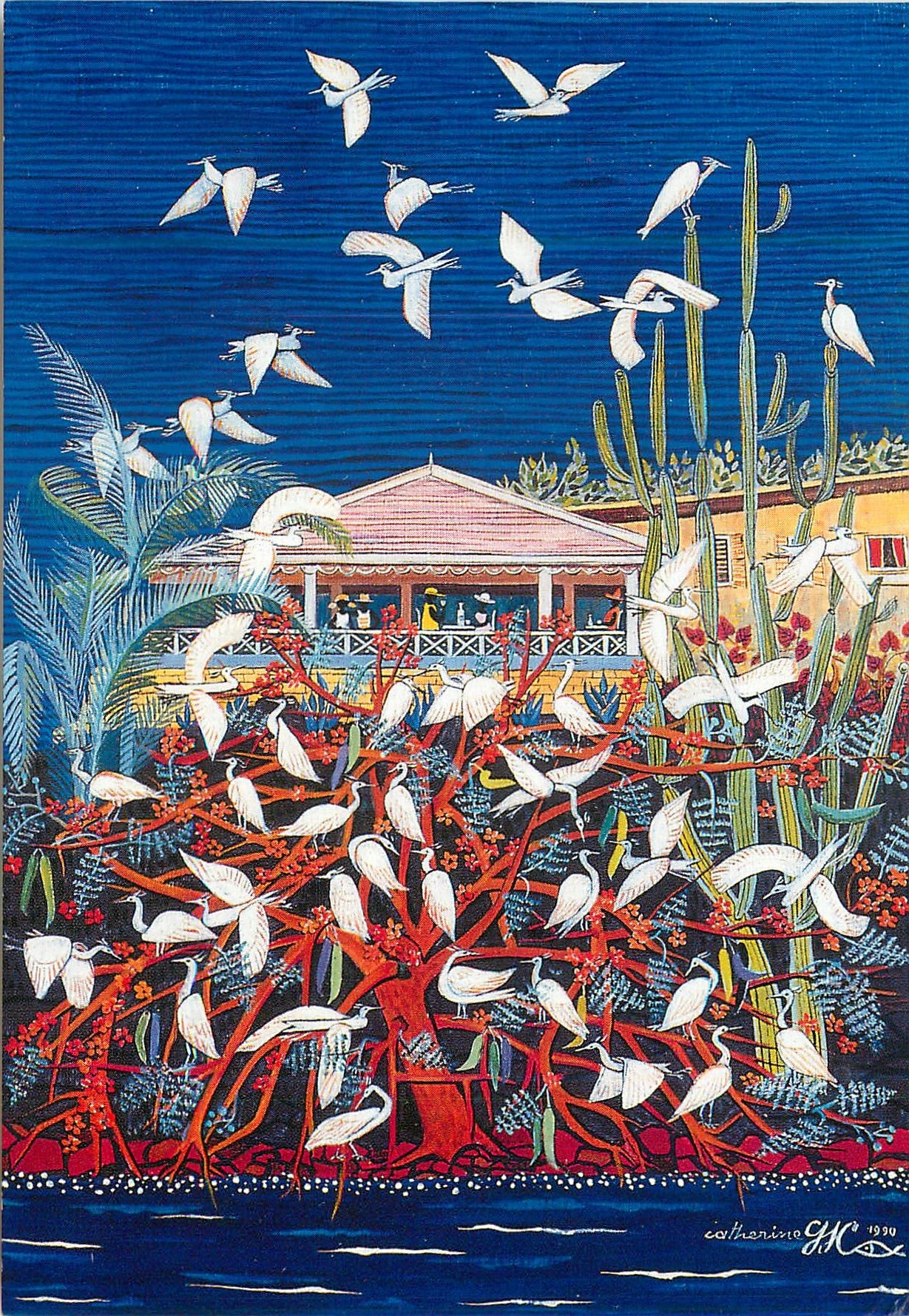CPM Martinique Images des Antilles Crepuscule du flamboyant