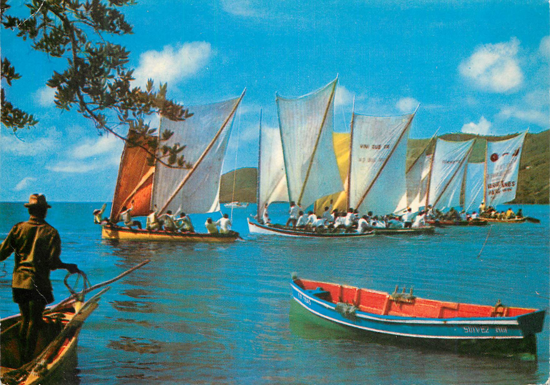 Course de voiles rondes en baie du Marin — Martinique — Éditions Félix Rosette, n°122