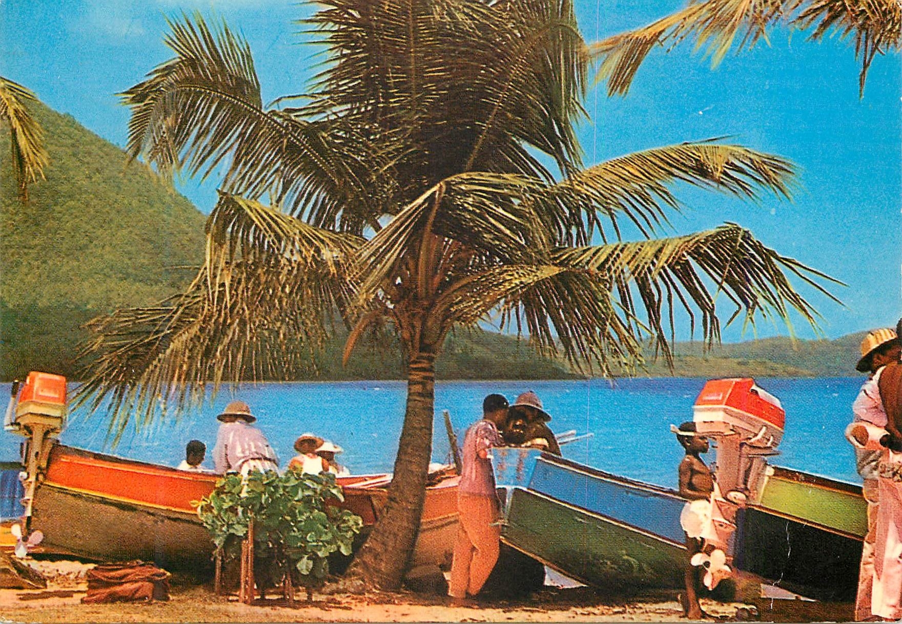 CPM Martinique Ste-Luce Repos des pecheurs sur la plage