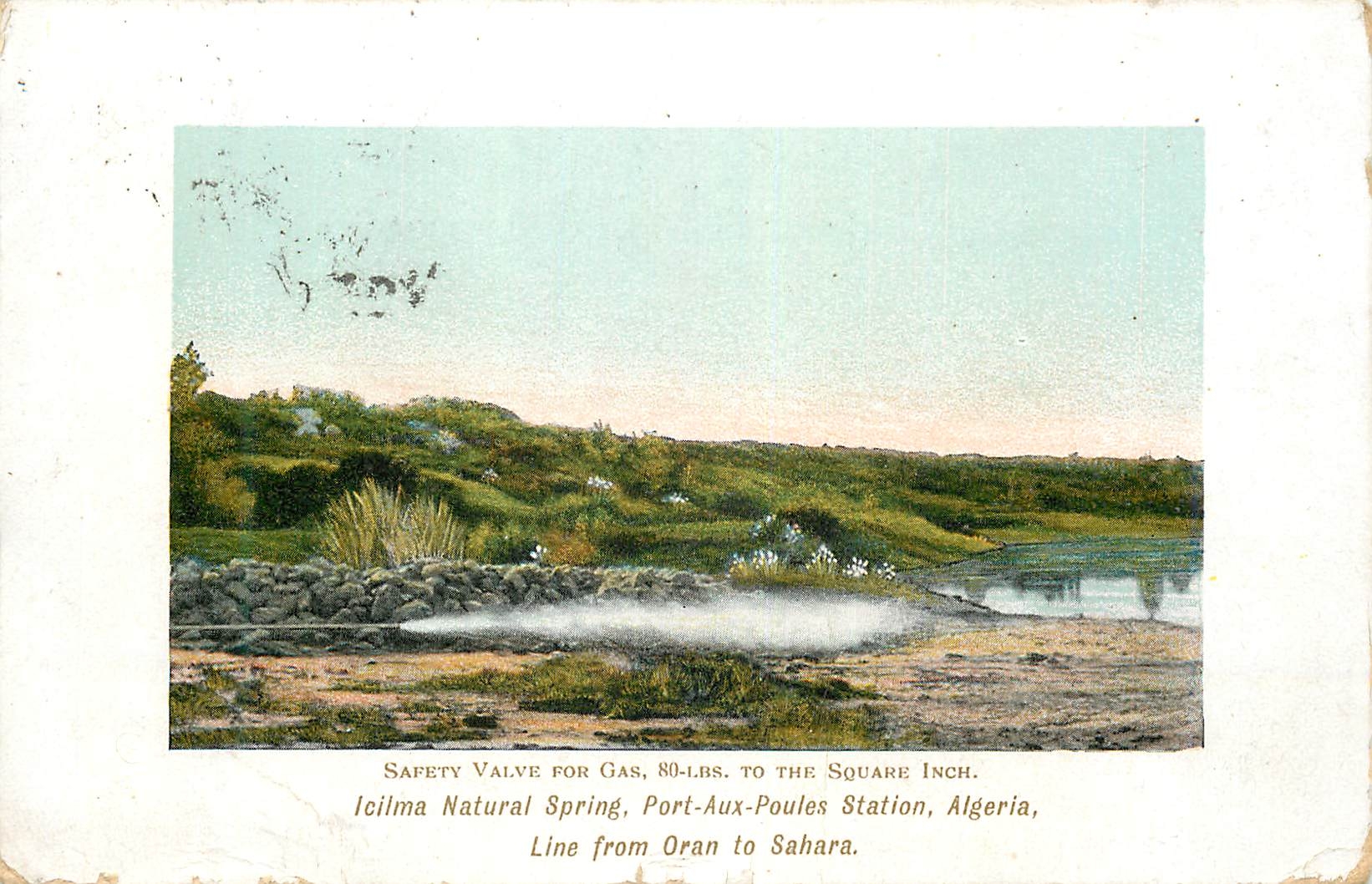CPA Algeria Icilma Natural Spring Port-Aux-Poules Station