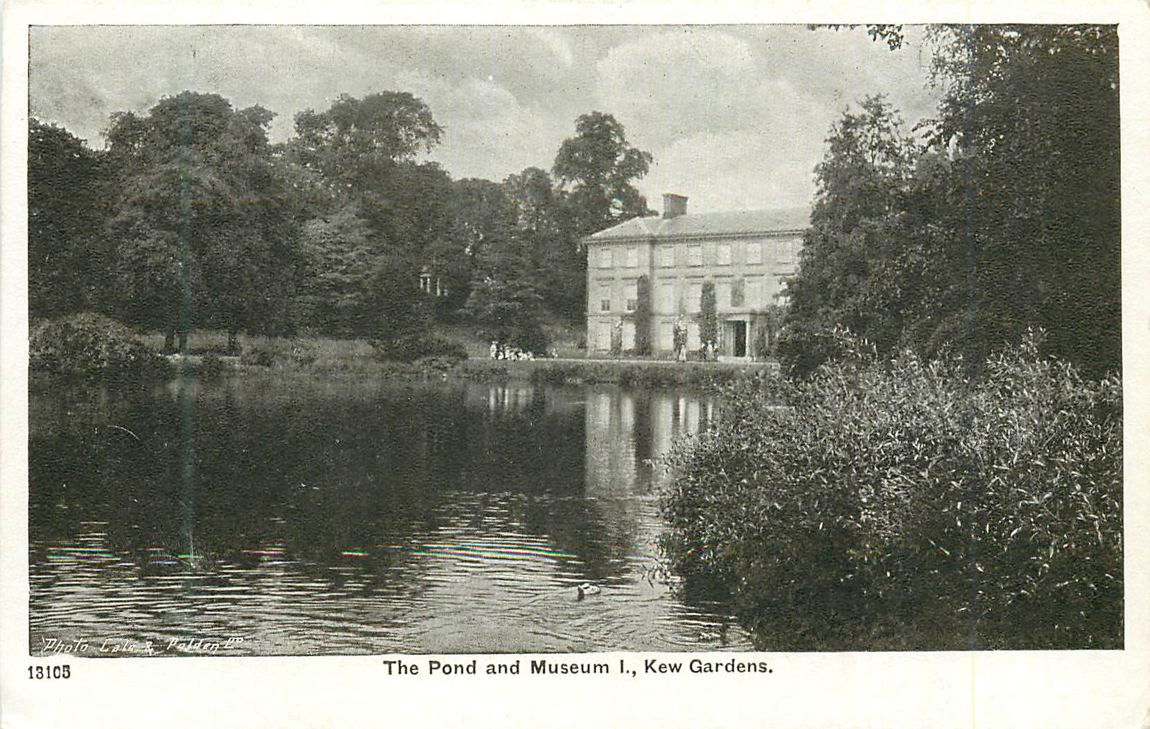 CPA The pond and museum I kew gardens