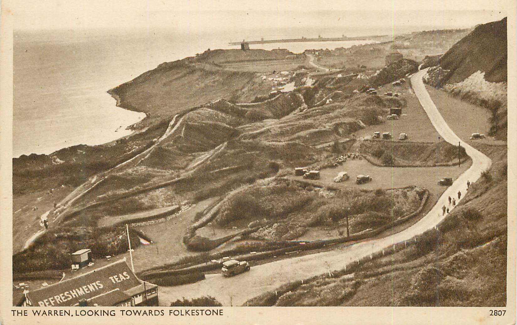 CPA The warren looking towards folkestone